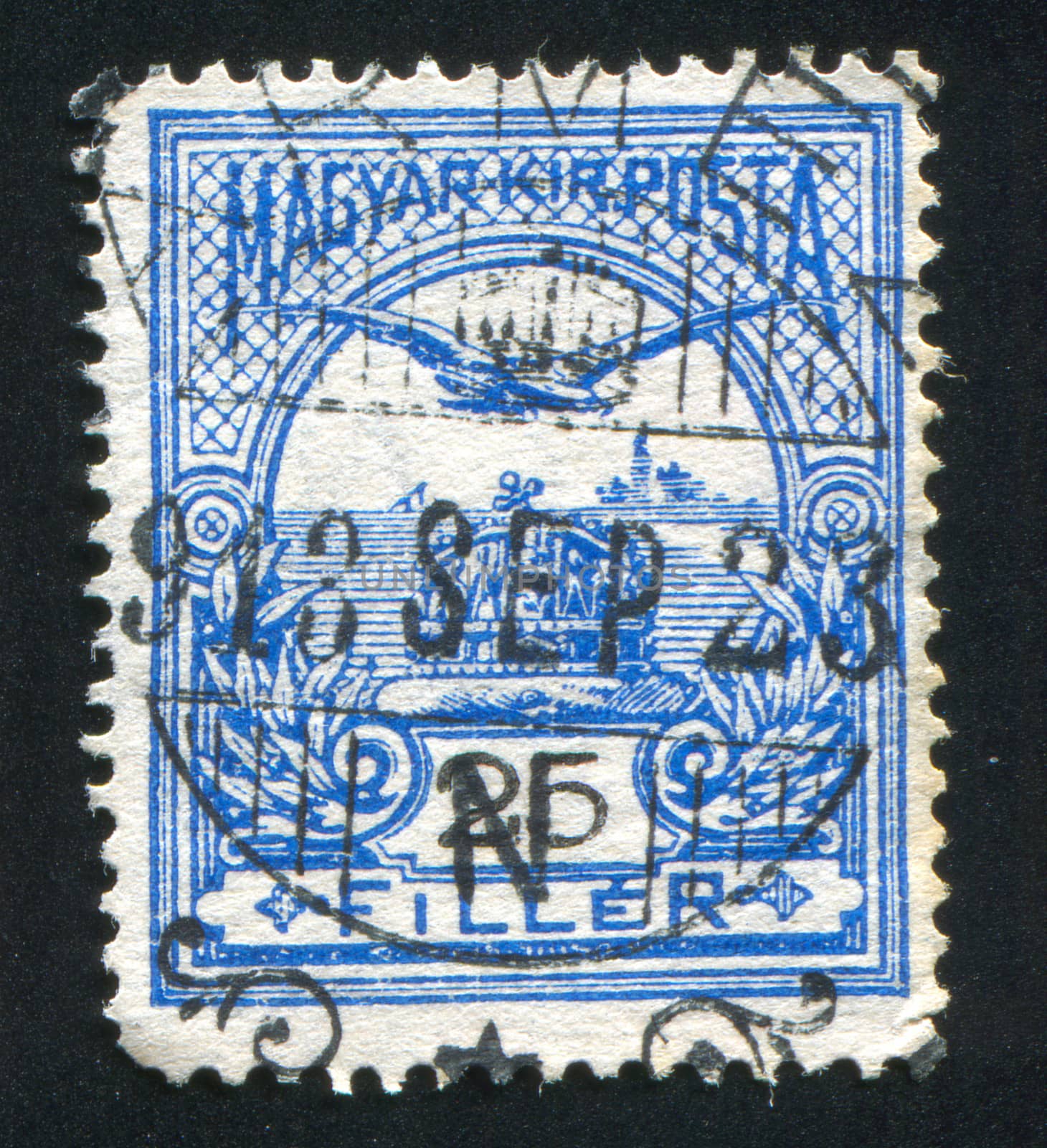 HUNGARY - CIRCA 1904: stamp printed by Hungary, shows ���Turul��� and Crown of St. Stephen, circa 1904