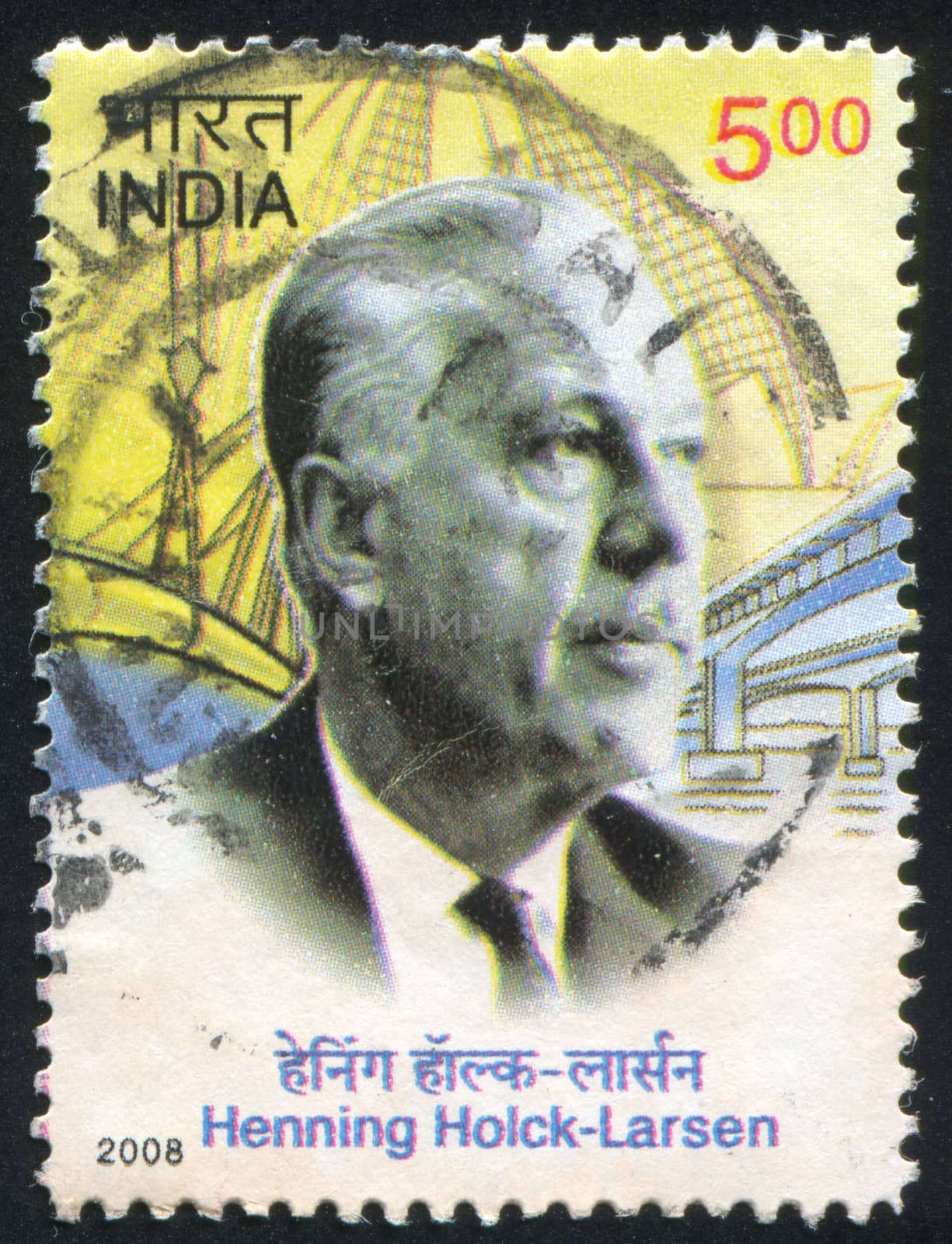 INDIA - CIRCA 2008: stamp printed by India, shows Henning Holck Larsen, circa 2008