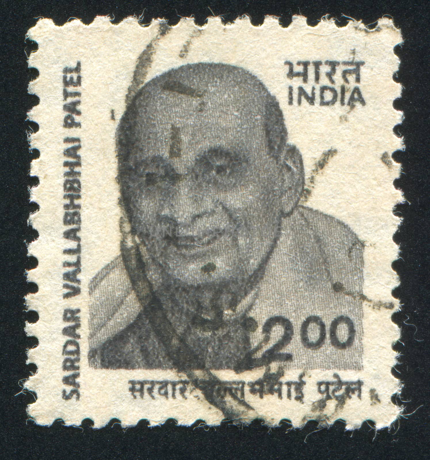 INDIA - CIRCA 2000: stamp printed by India, shows Vallabhbhai Patel (1875-1950), Deputy, Prime Minister of India, circa 2000