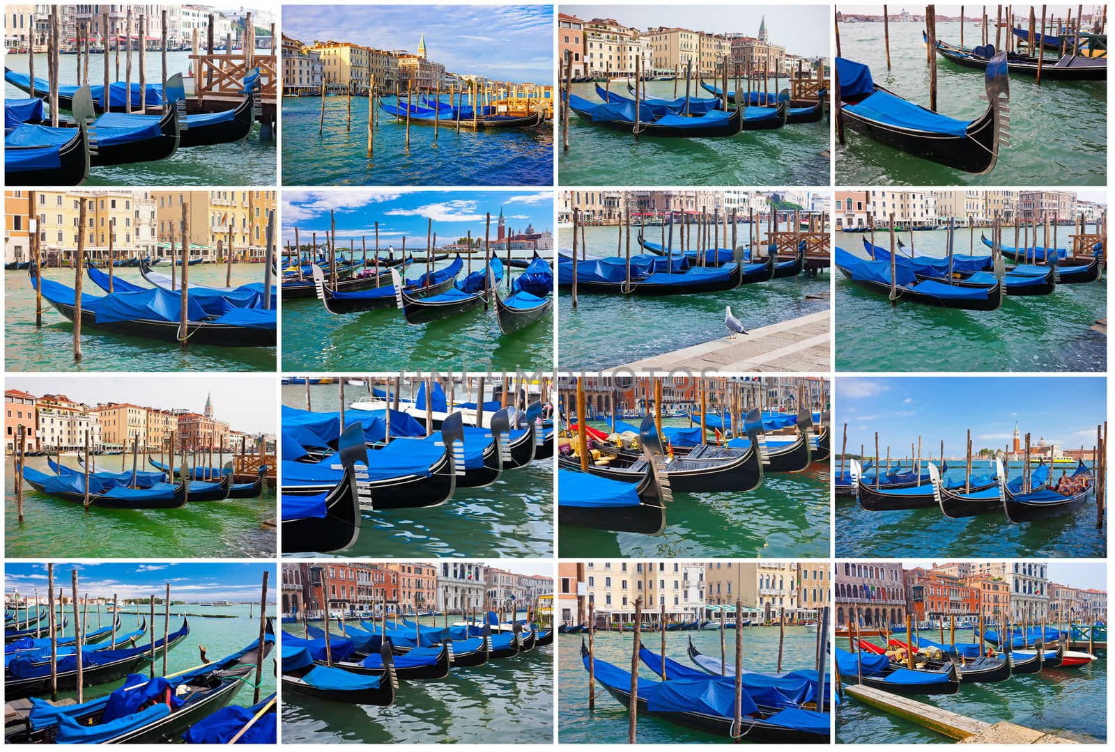 Gondolas in Venice by sailorr