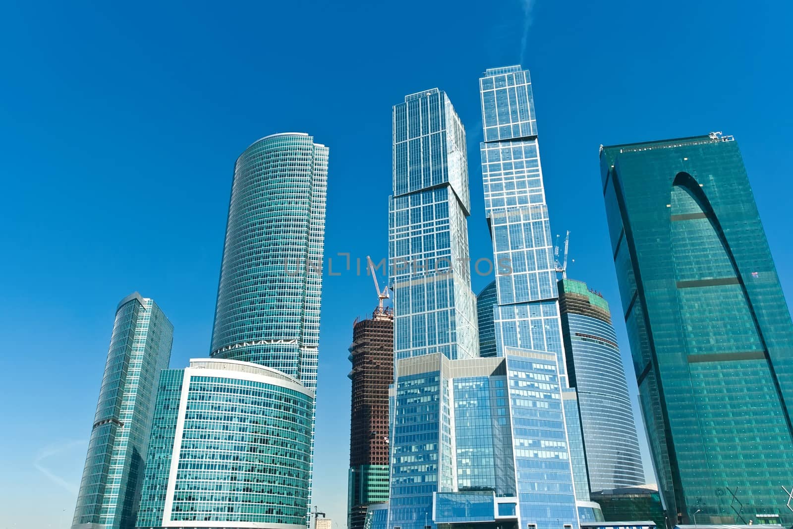 Modern scyscrapers of Moscow city business center