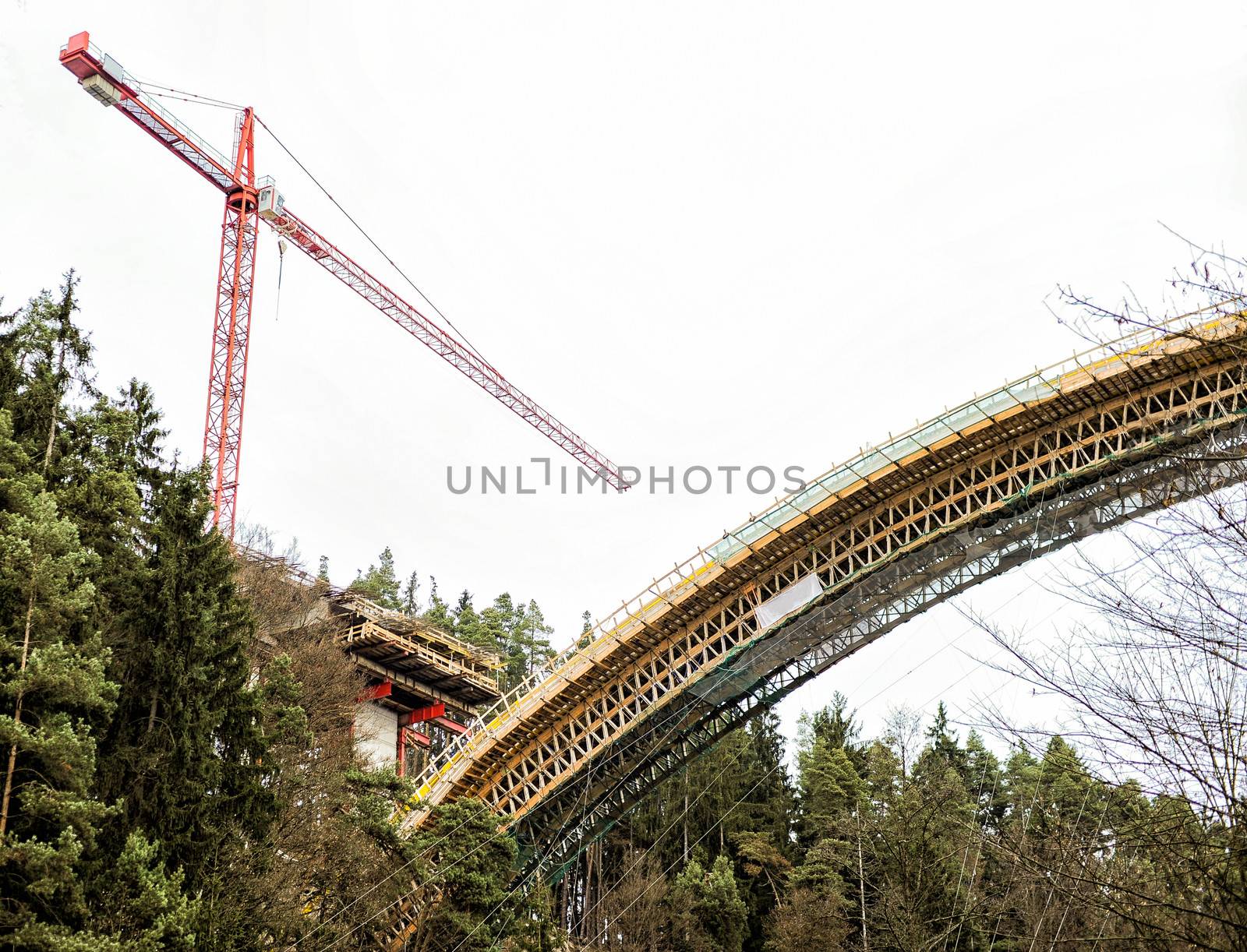 Construction frame of a Bridge, taken in Austria