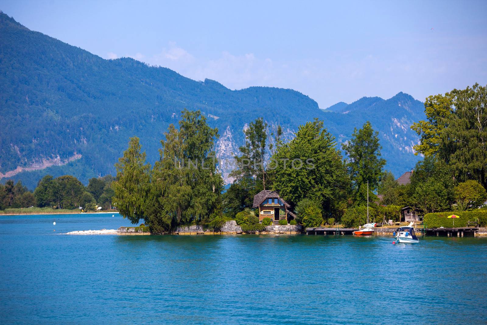 Typical Vacation Lodge on Wolfgang See lake shore, Sankt Wolfgang, Austria