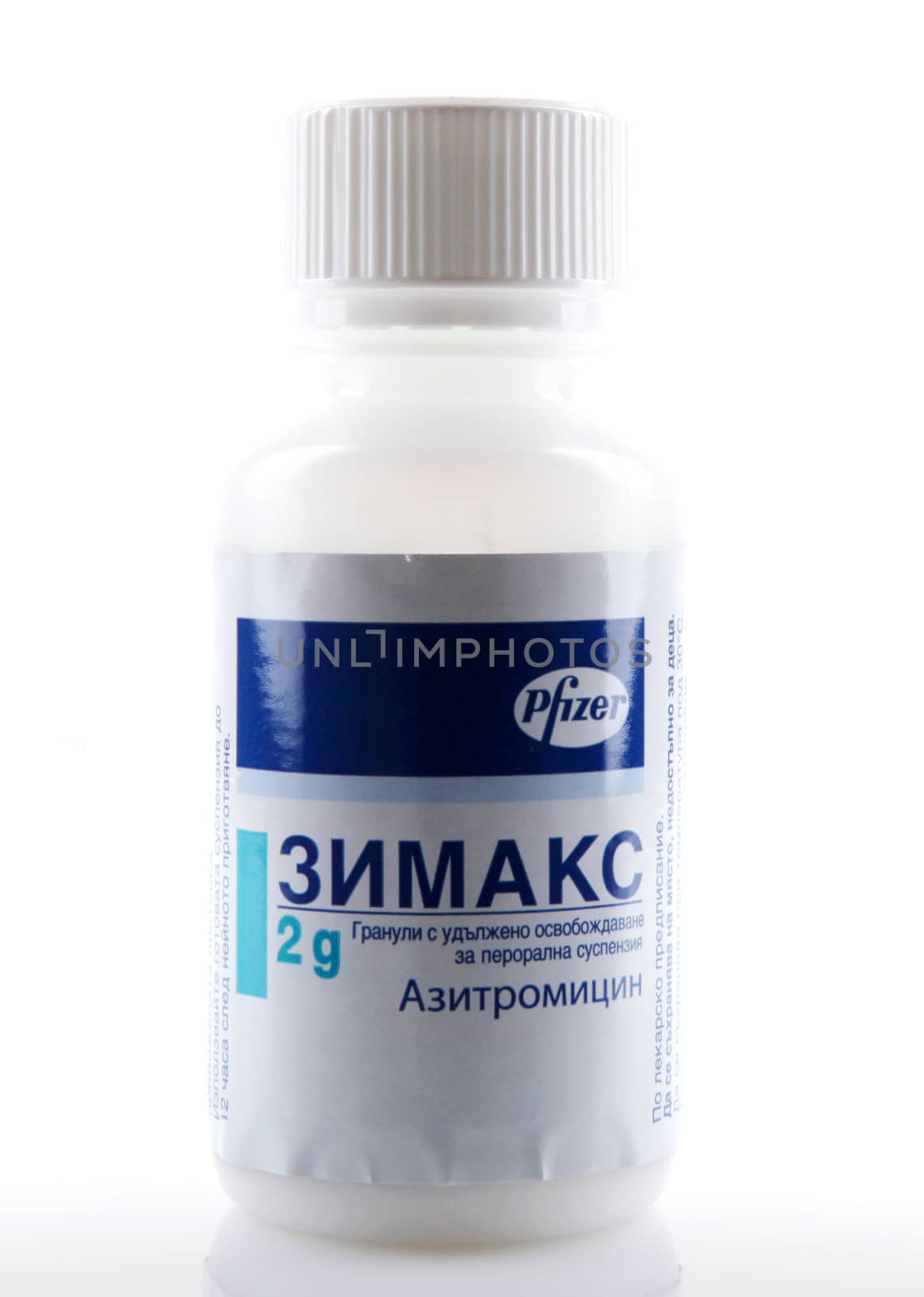 AYTOS, BULGARIA - JANUARY 28, 2014: Azithromycin is an azalide, a subclass of macrolide antibiotics.