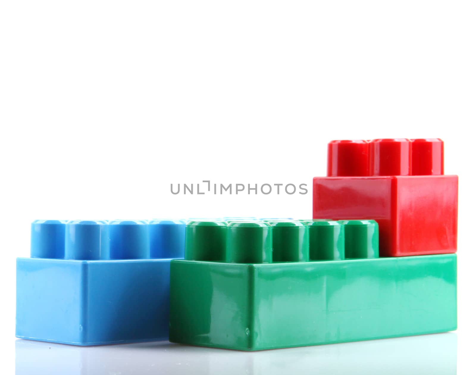 Plastic Blocks Isolated On White