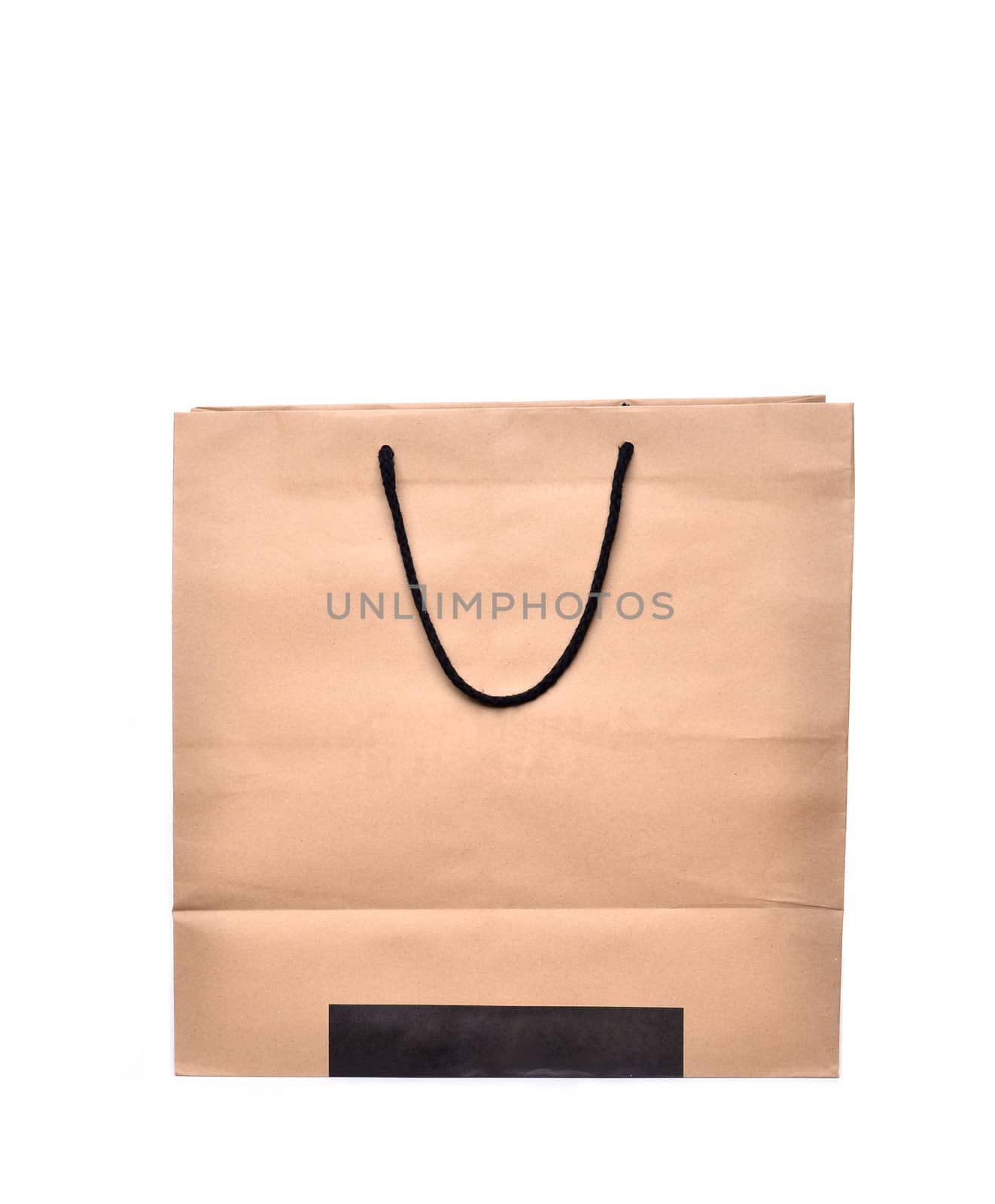 brown paper bag isolated on white background