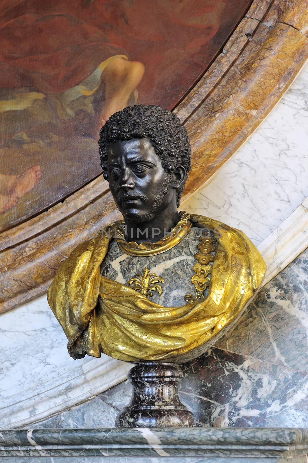 Bust of a black man in the castle of Versailles