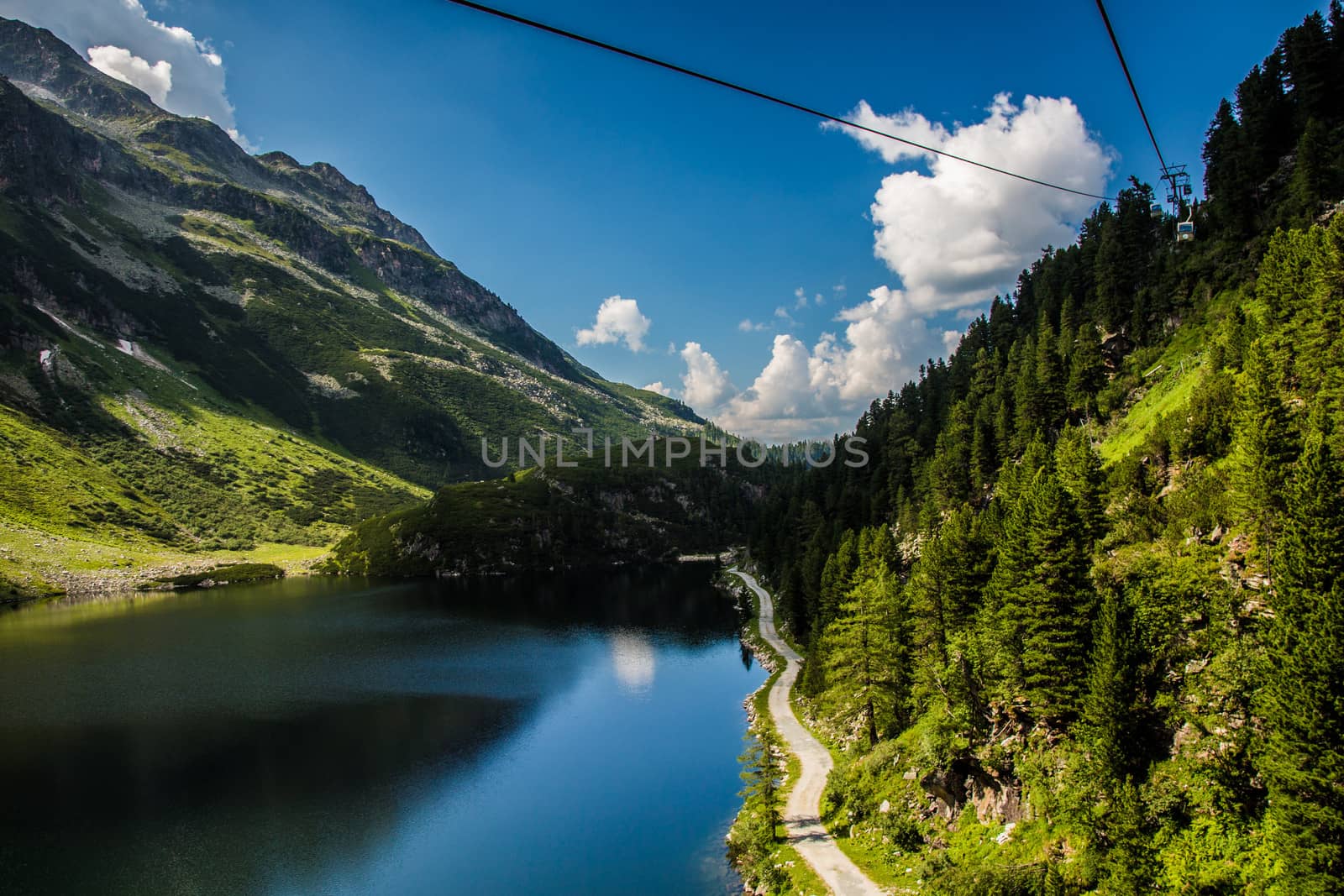 The Kaprun reservoir in the high Alp mountains in Austria