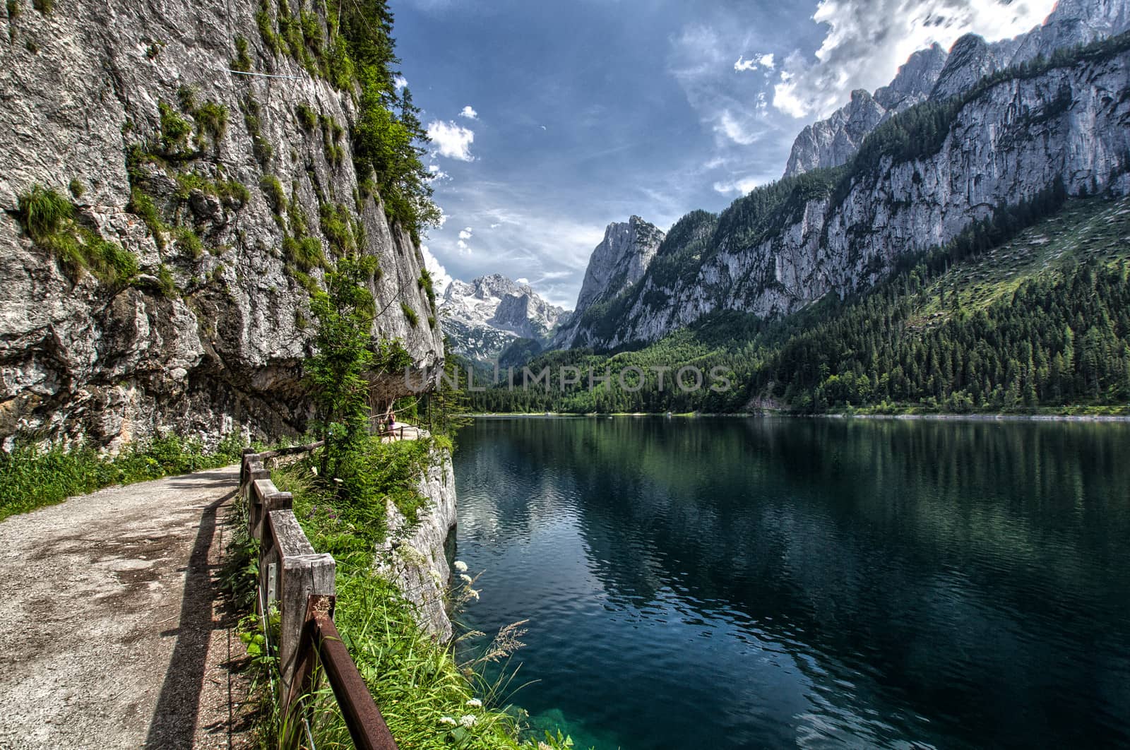 The Kaprun reservoir in the high Alp mountains in Austria