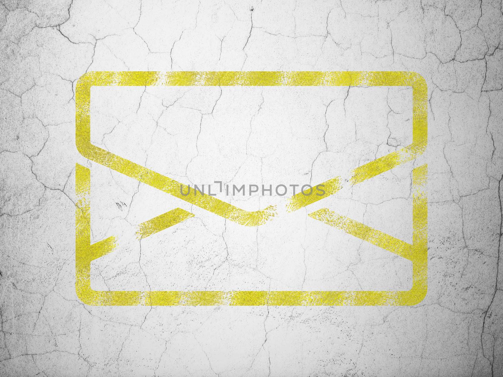 Business concept: Email on wall background by maxkabakov
