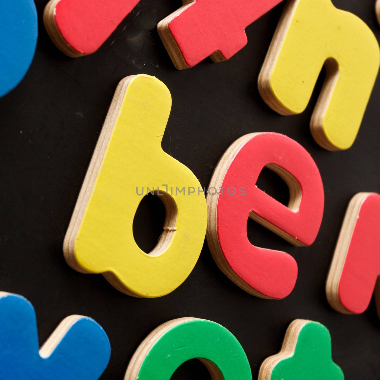 Be written in colorful magnetic toy letters