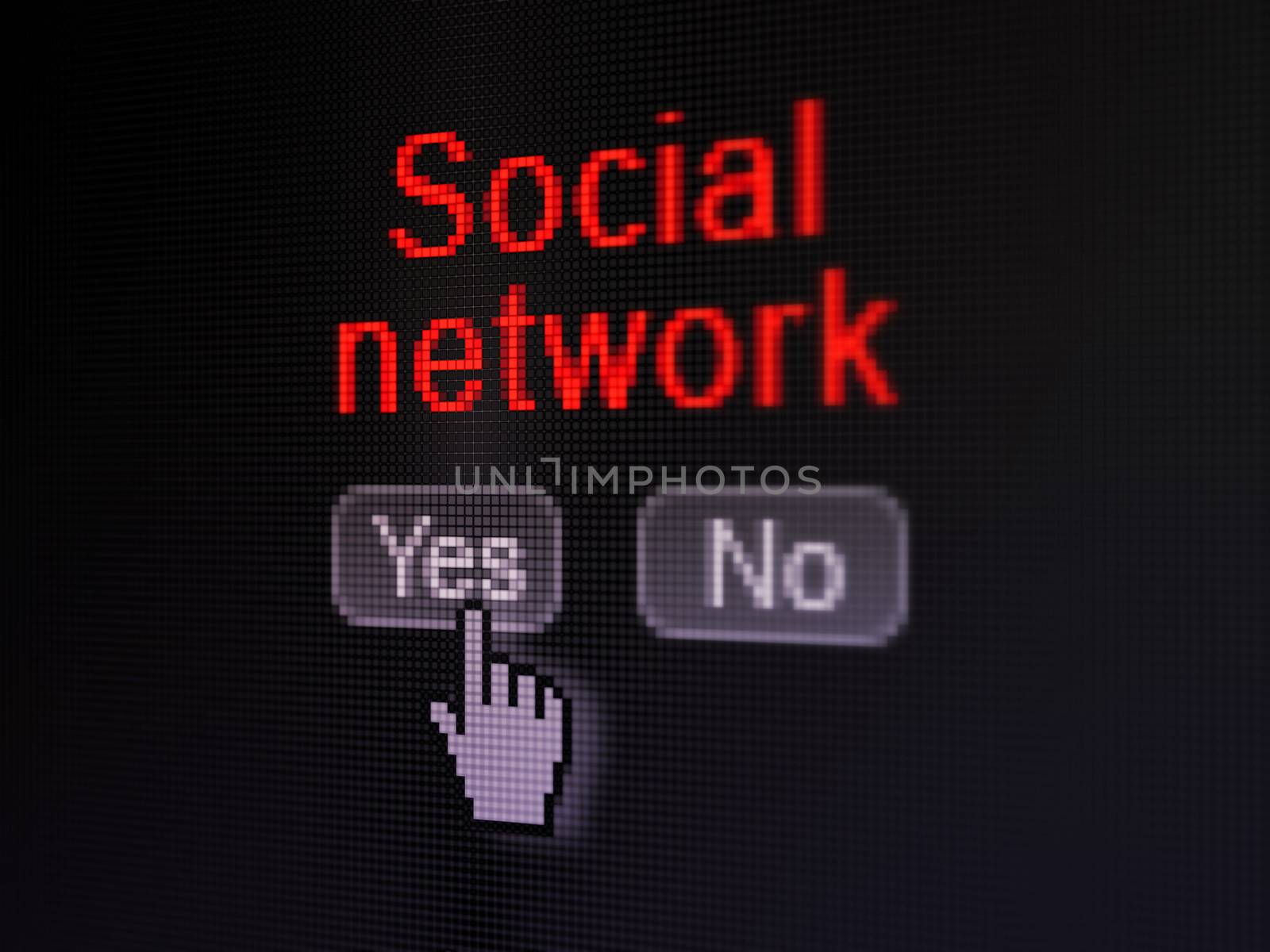 Social media concept: Social Network on digital computer screen by maxkabakov