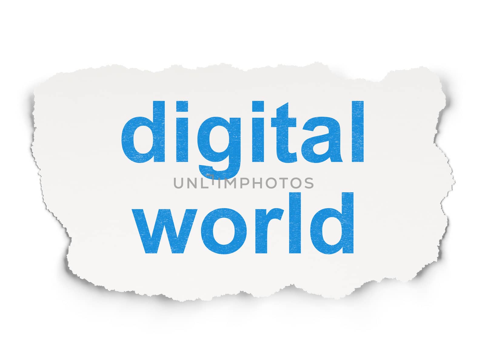 Information concept: Digital World on Paper background by maxkabakov