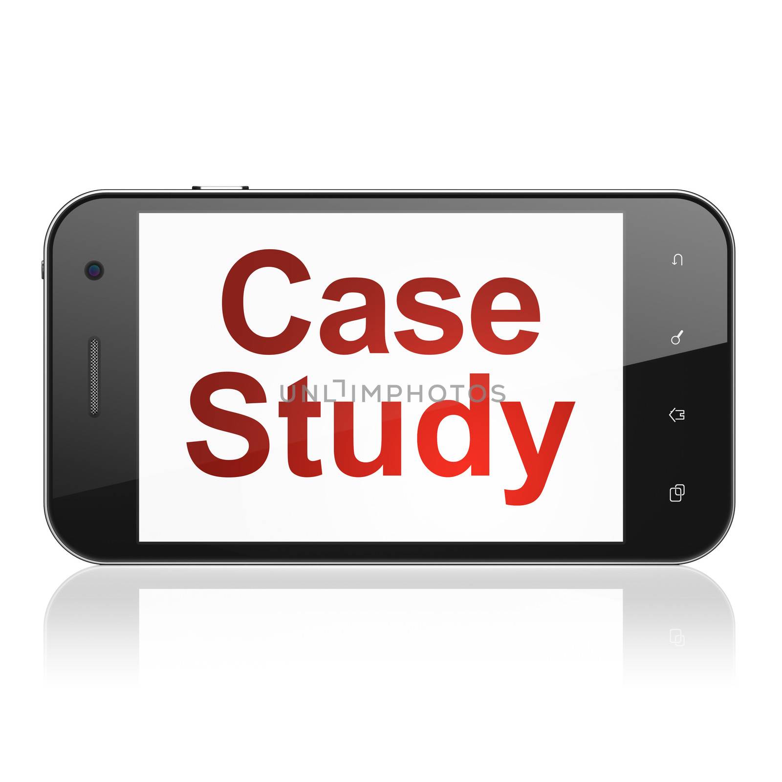 Education concept: Case Study on smartphone by maxkabakov