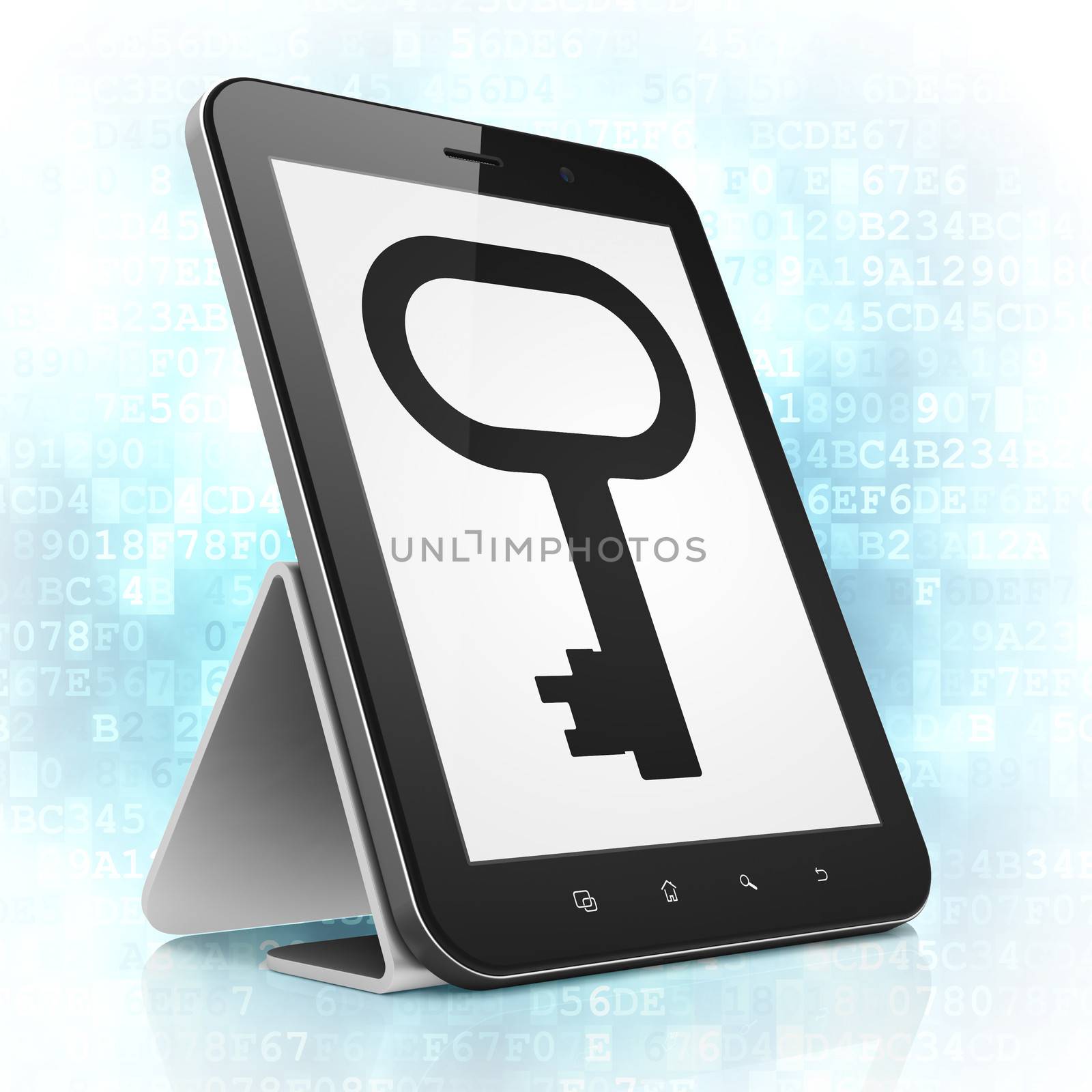 Security concept: Key on tablet pc computer by maxkabakov