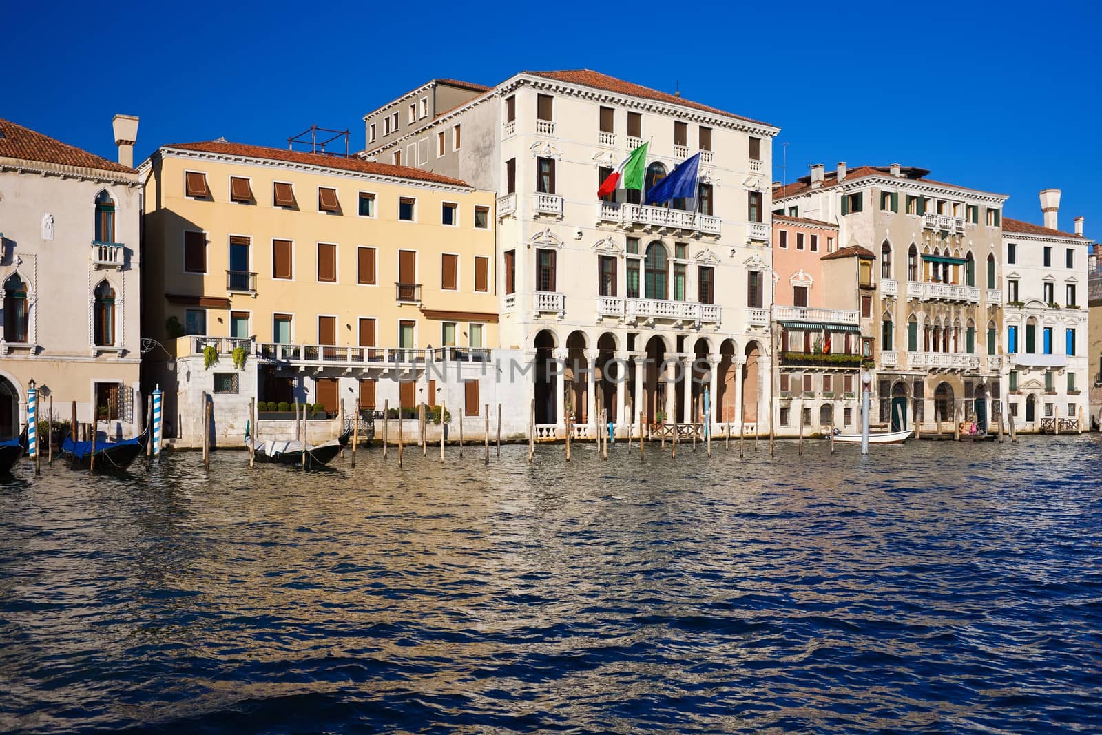 Beautiful view of famous Grand Canal in Venice, Italy