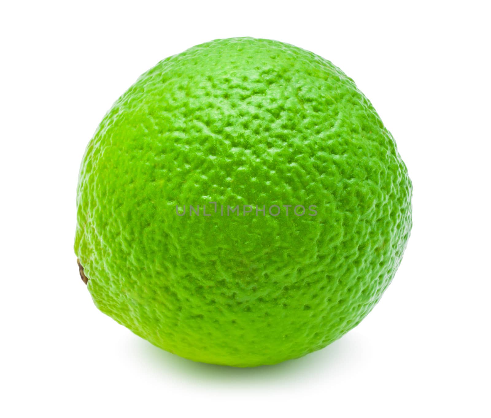 Fresh green lime isolated on white background