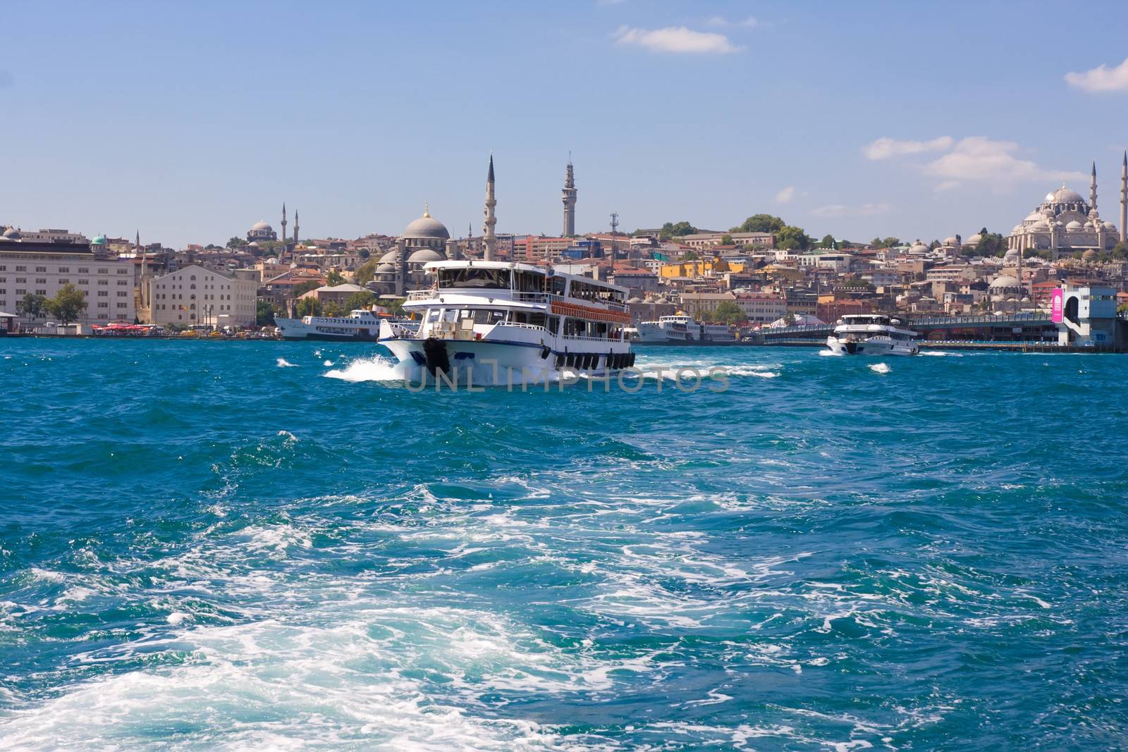 View of Istanbul as seen from Bosphorus, Turkey