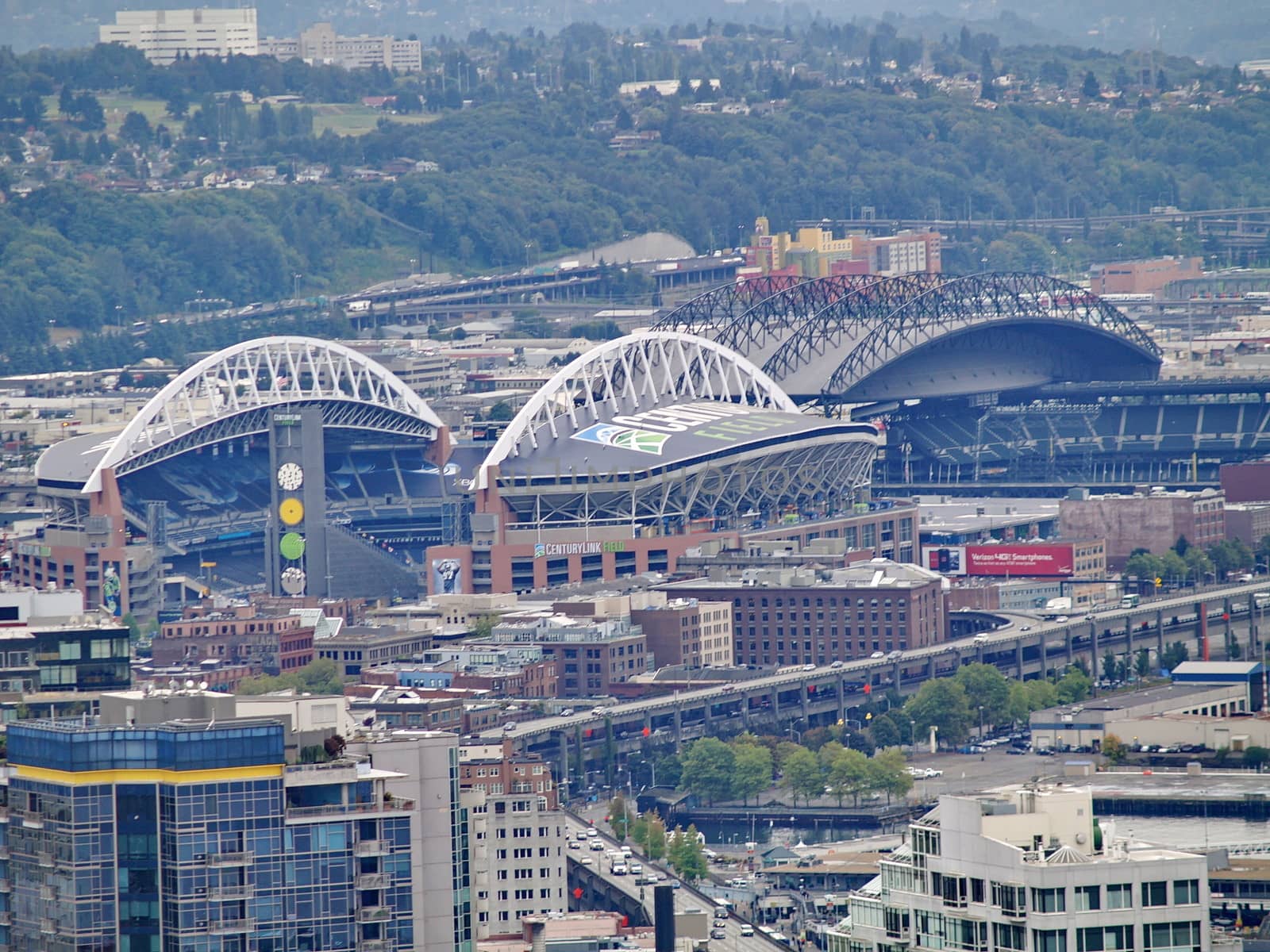 SEATTLE - OCTOBER 06: Century Link Field stadium. Home of Seattl by anderm