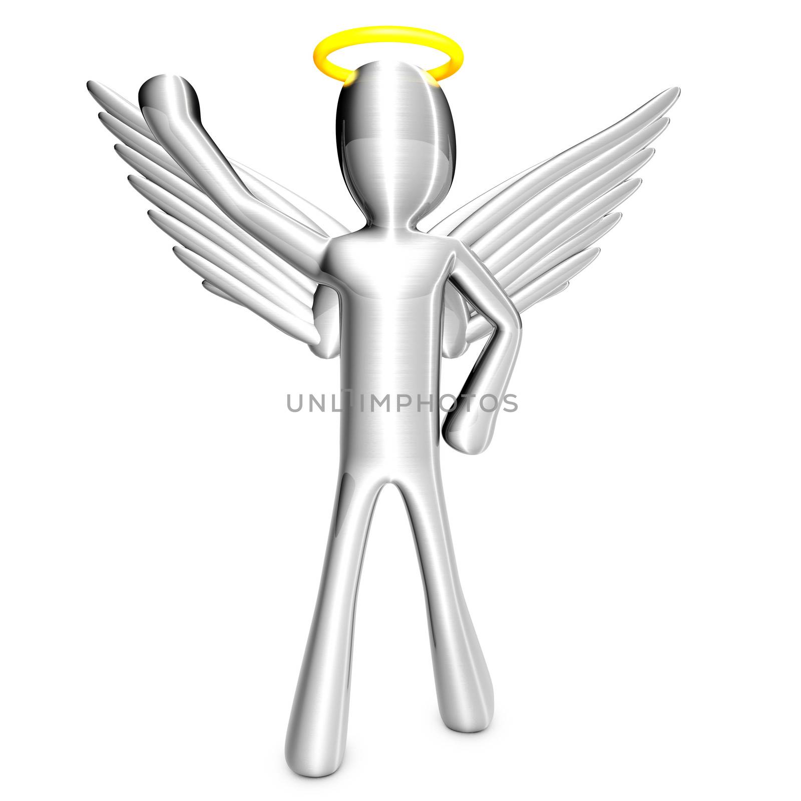 Cartoon Angel with Trash Can by Spectral