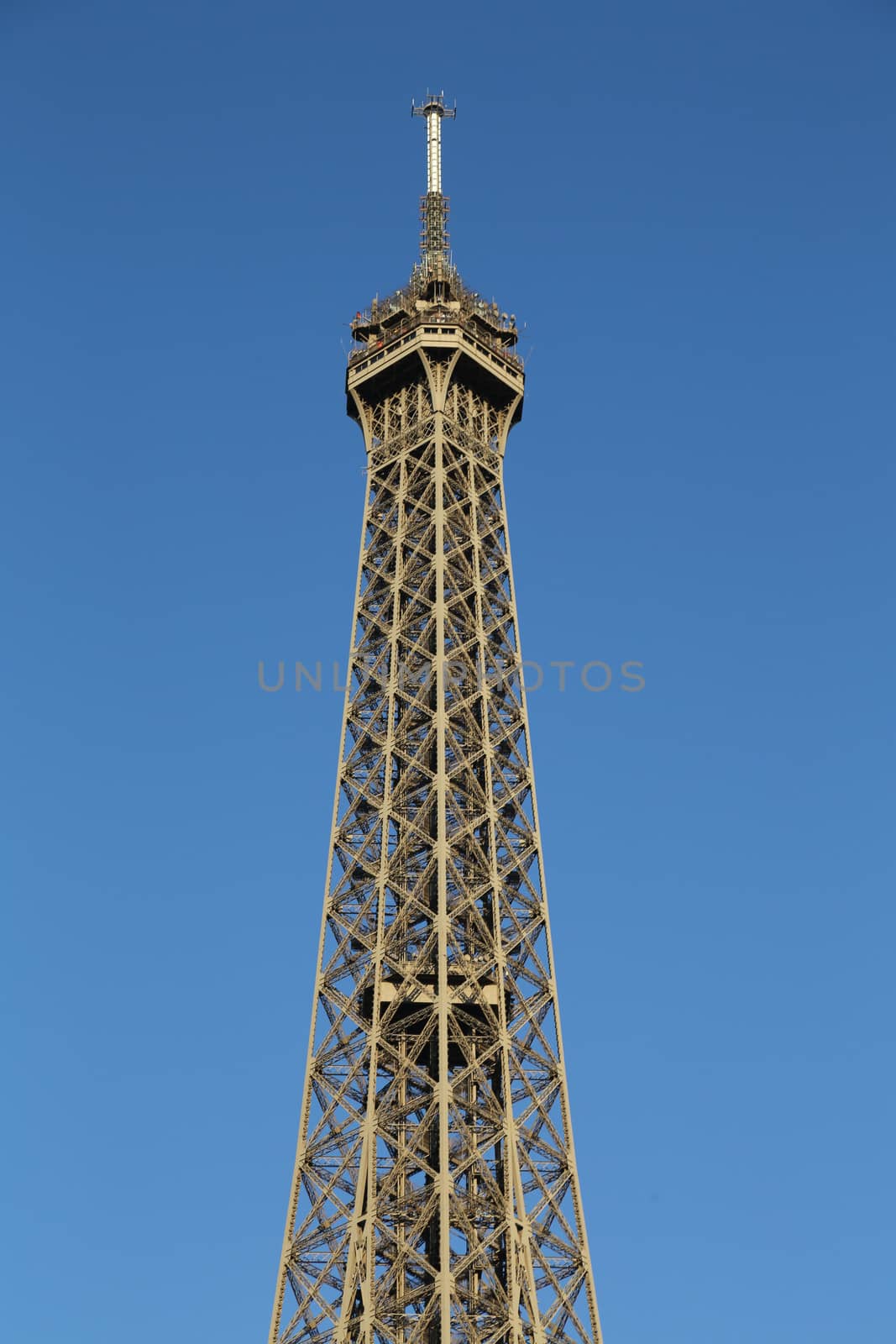 Eiffel Tower in Paris France seen from the Seine River