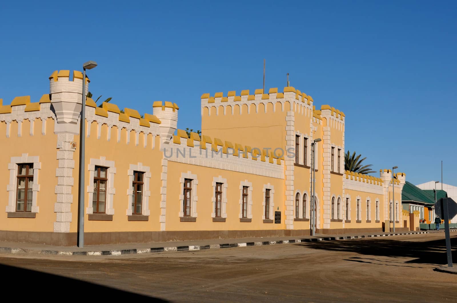 Kaserne building, Swakopmund, Namibia in typical German Colonial style. Built in 1905