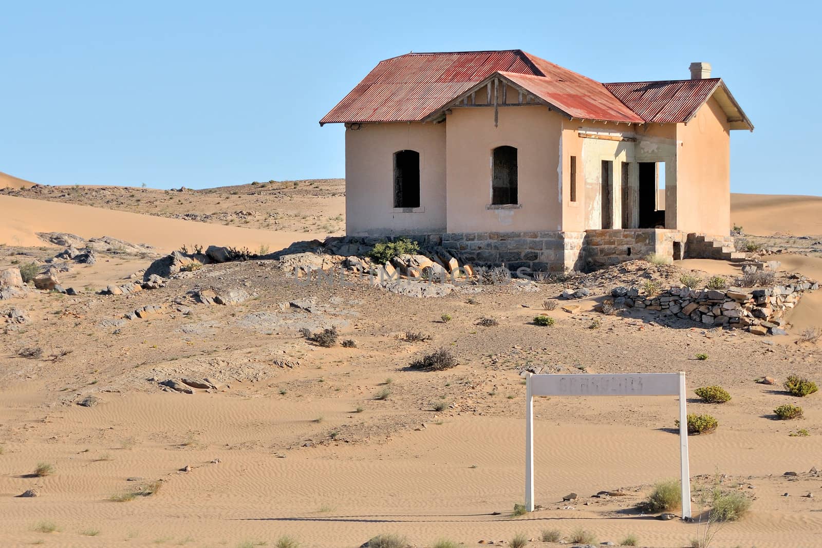 Grasplatz station building near Luderitz, Namibia, dating from the german era