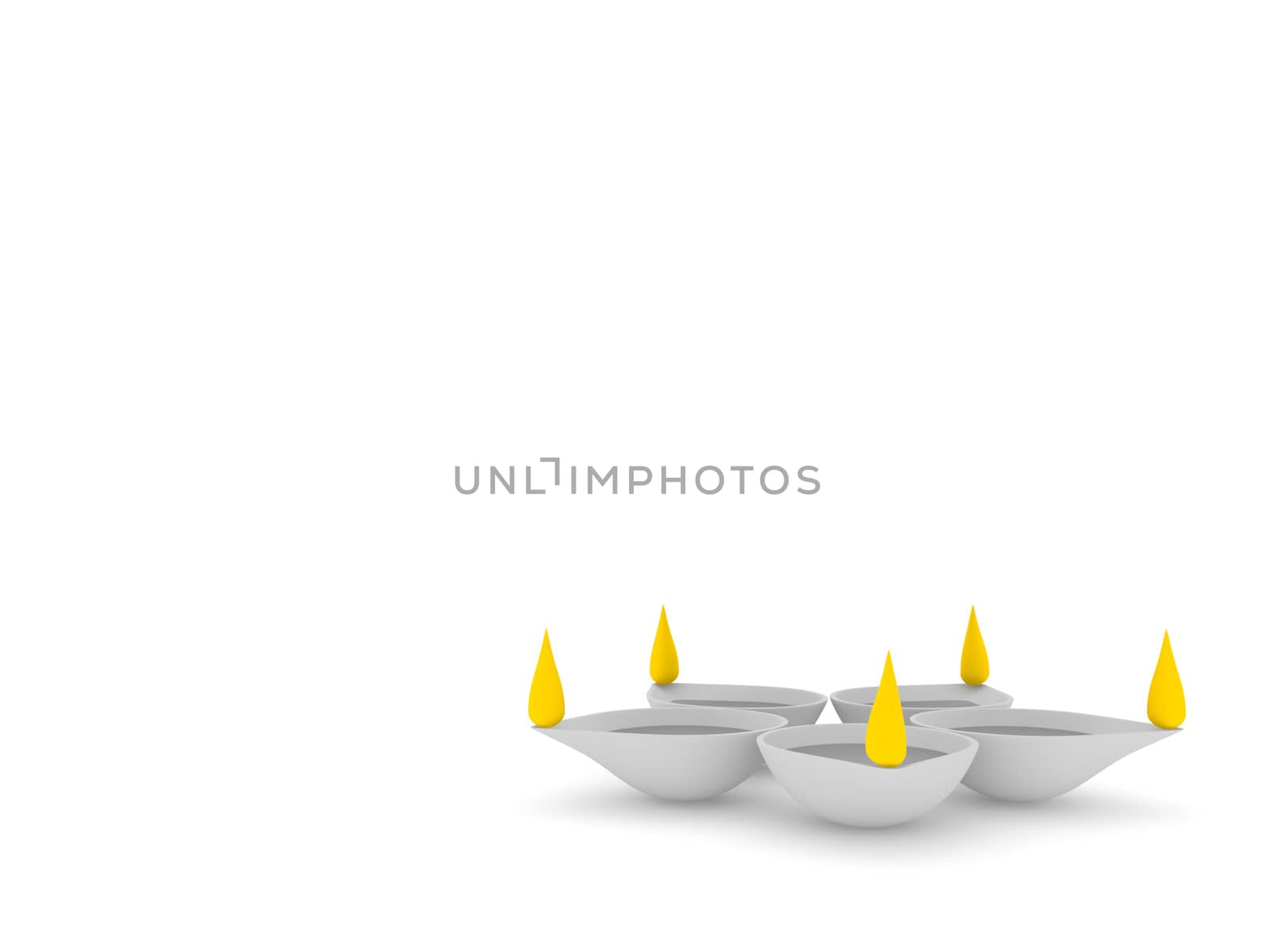 conceptually happy diwali diya illuminated only flames in color