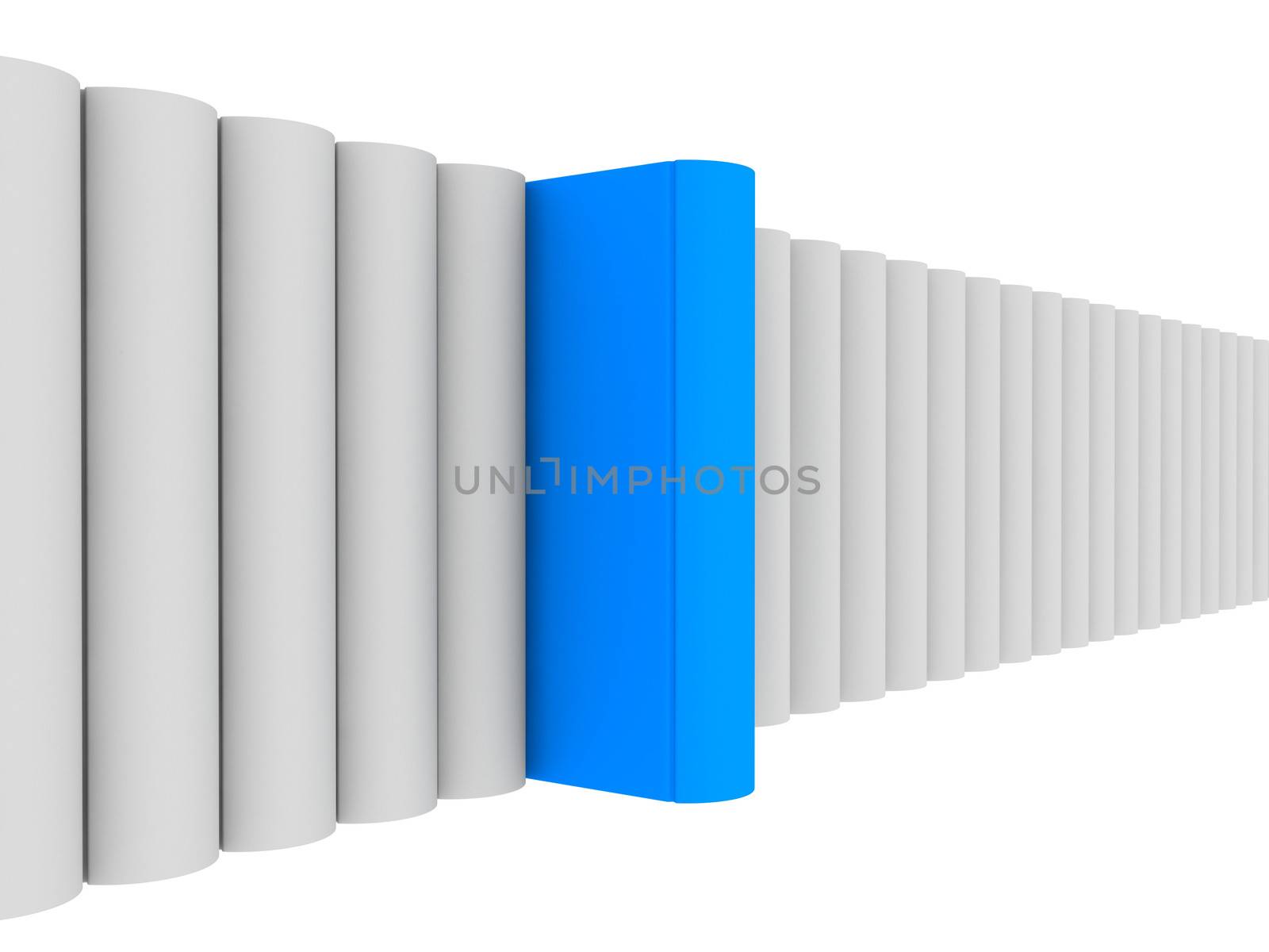 conceptually 3d render of unique color of blue to show individuality