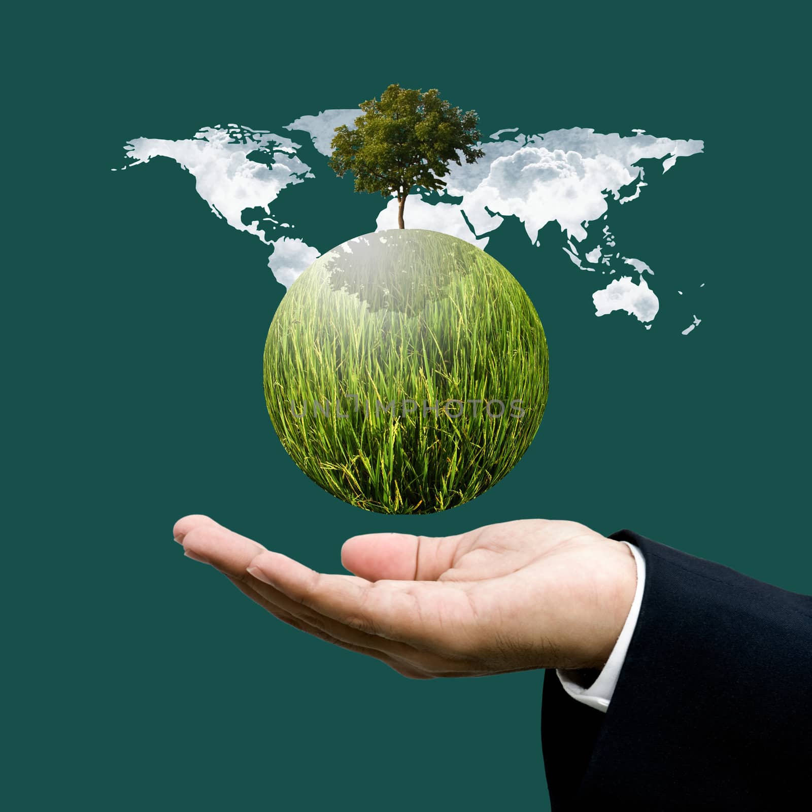 World green business and sustainable business concept by pixbox77