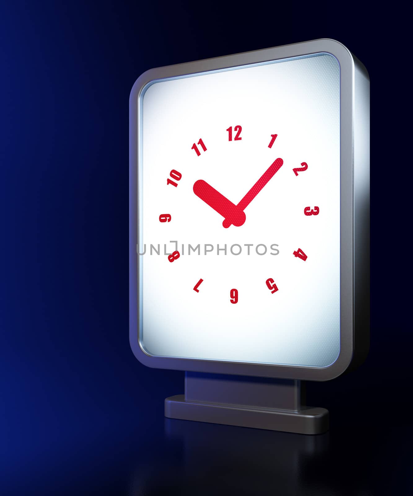 Time concept: Clock on billboard background by maxkabakov