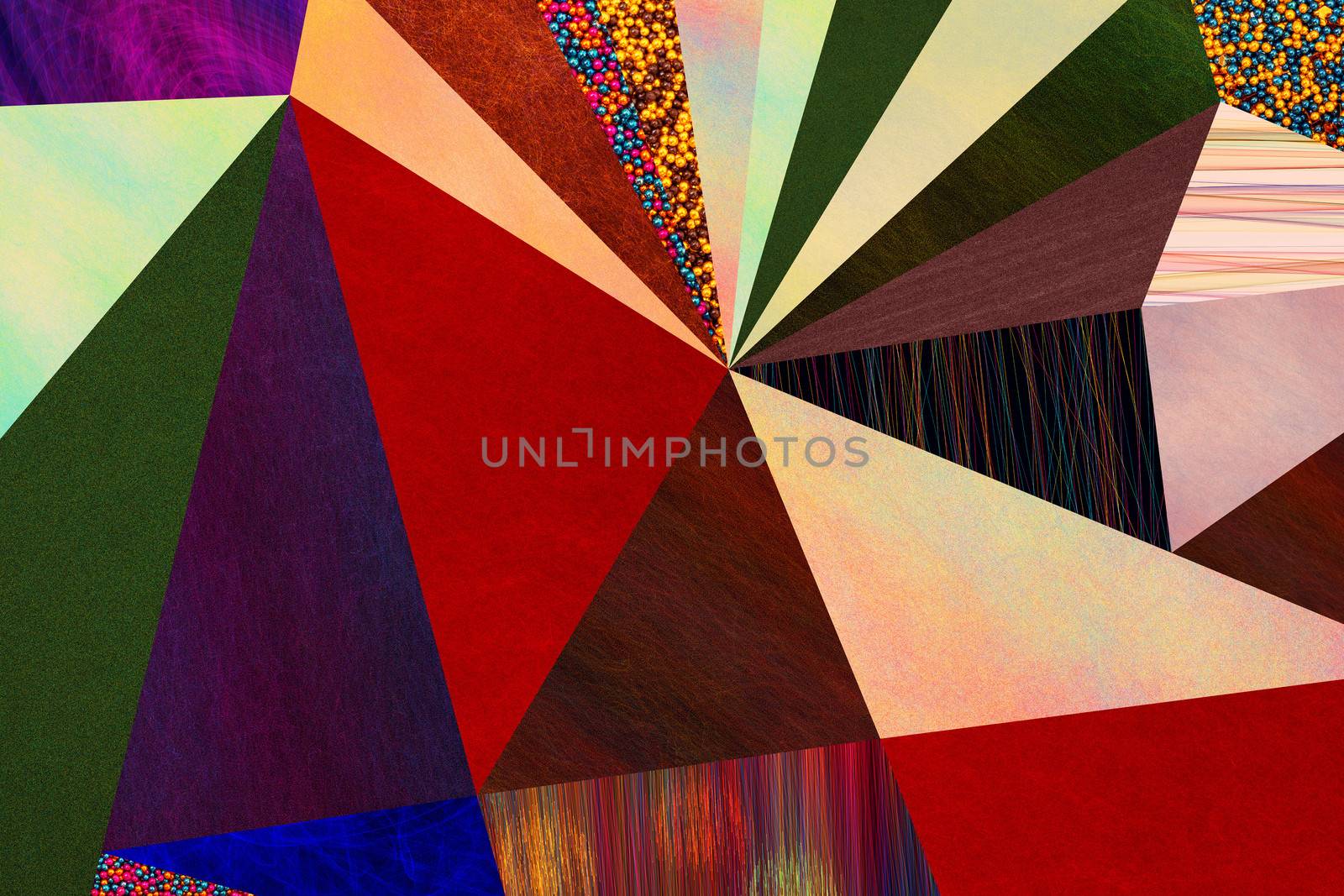 Abstract triangles geometric multicolored pattern, mosaic by Discovod