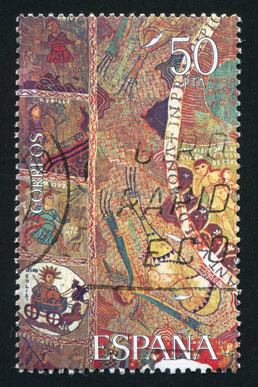SPAIN - CIRCA 1980: stamp printed by Spain, shows The Creation, circa 1980