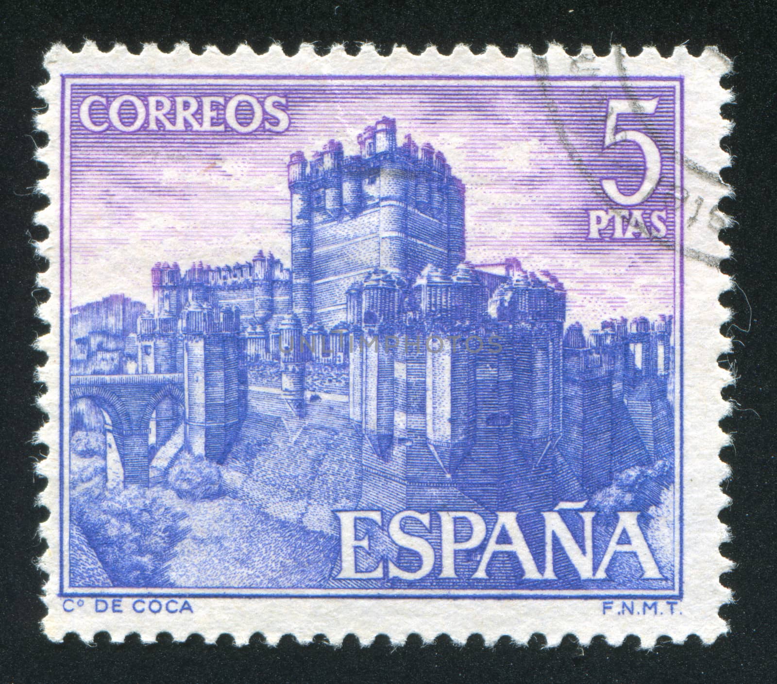 SPAIN - CIRCA 1967: stamp printed by Spain, shows Balsaveny Castle Coca, circa 1967