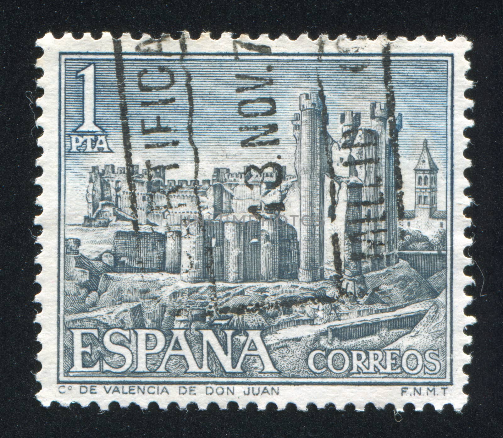 SPAIN - CIRCA 1970: stamp printed by Spain, shows Valencia de Don Juan, circa 1970