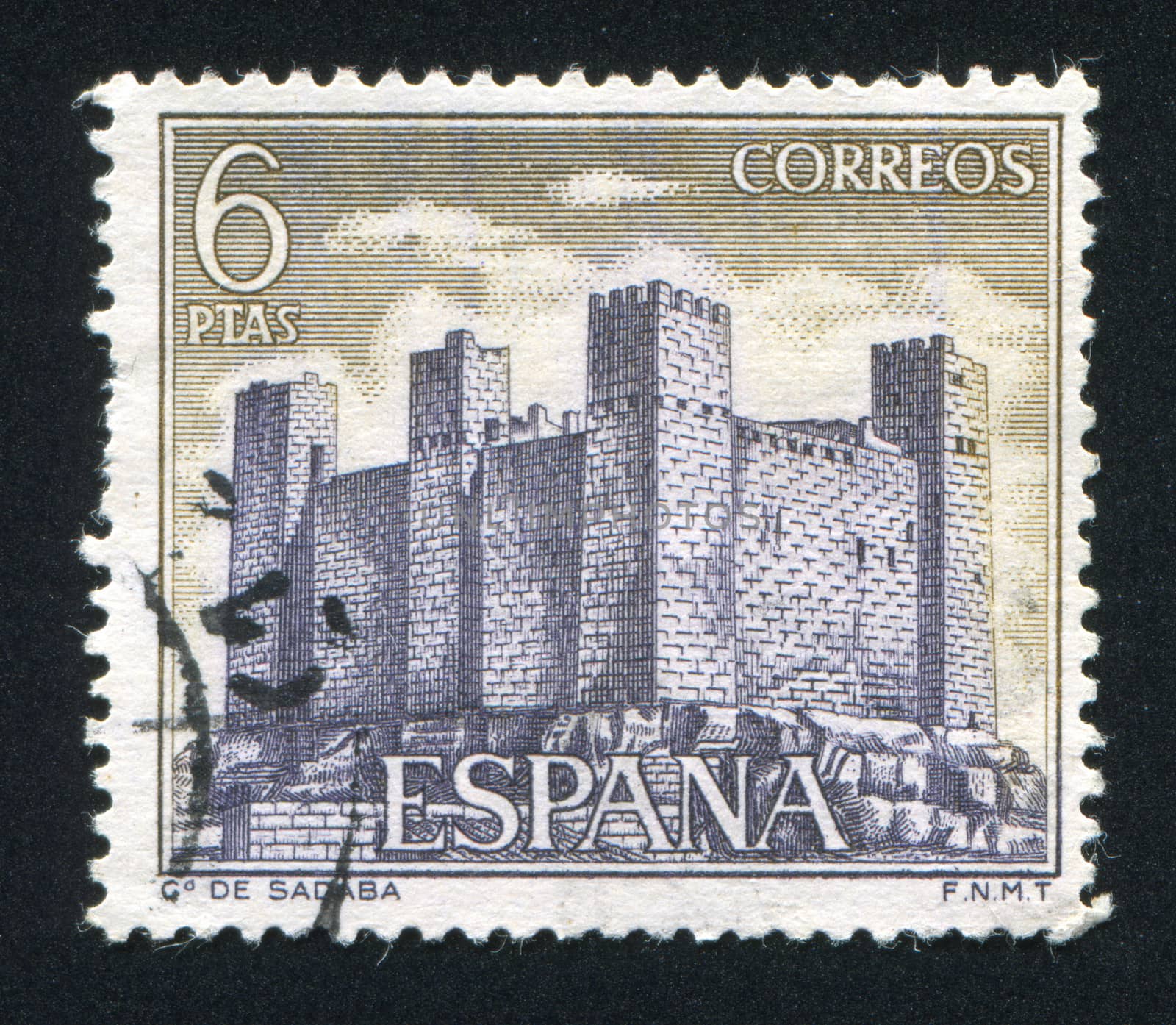 SPAIN - CIRCA 1970: stamp printed by Spain, shows Sadaba, circa 1970
