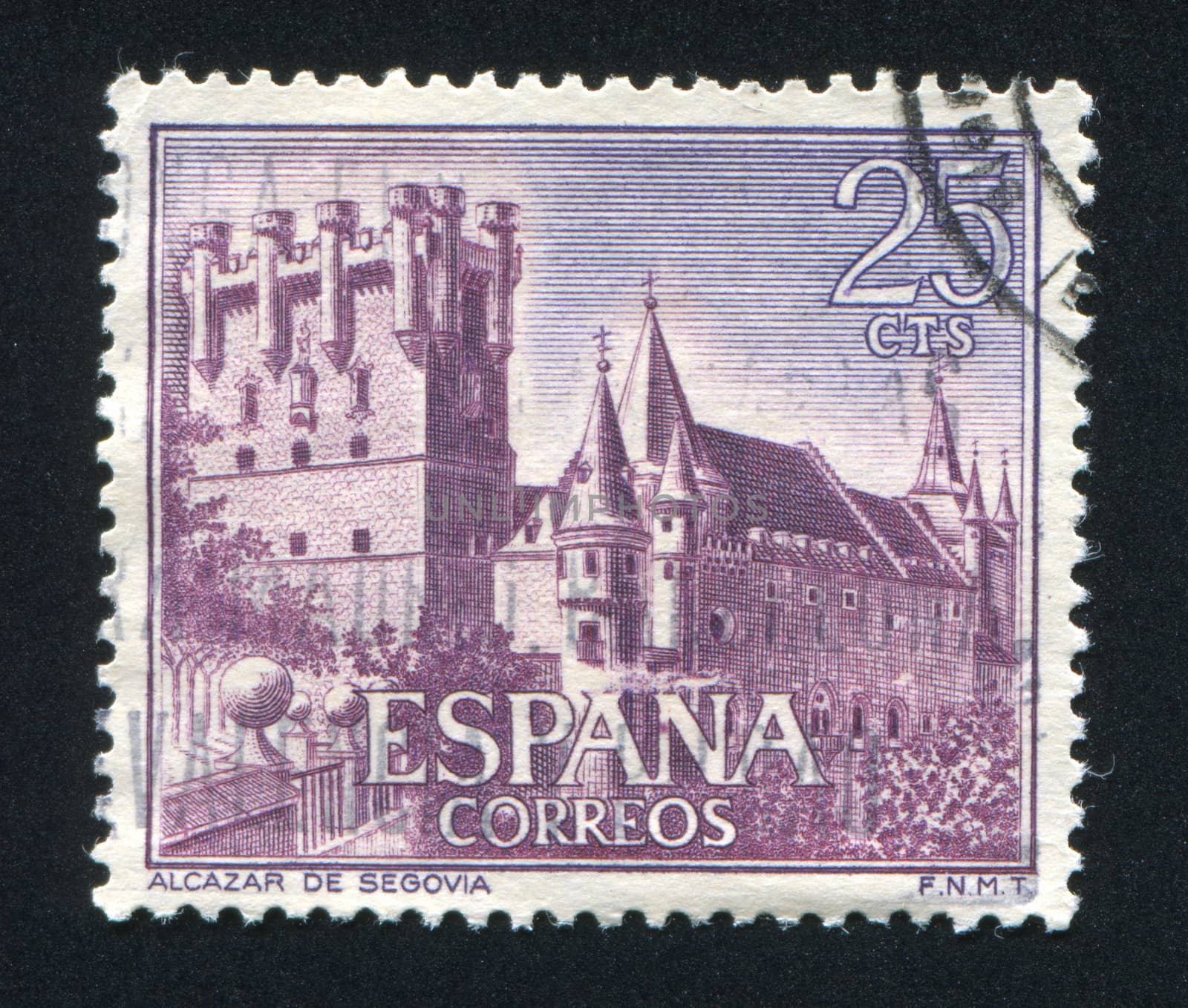 SPAIN - CIRCA 1966: stamp printed by Spain, shows Alcazar de Segovia, circa 1966