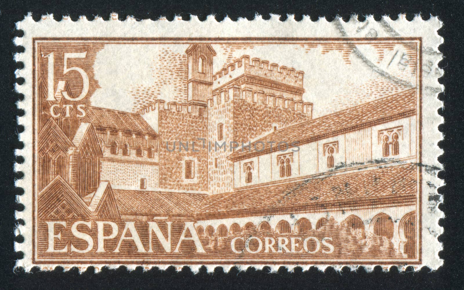 SPAIN - CIRCA 1959: stamp printed by Spain, shows Monastery of Guadalupe, circa 1959