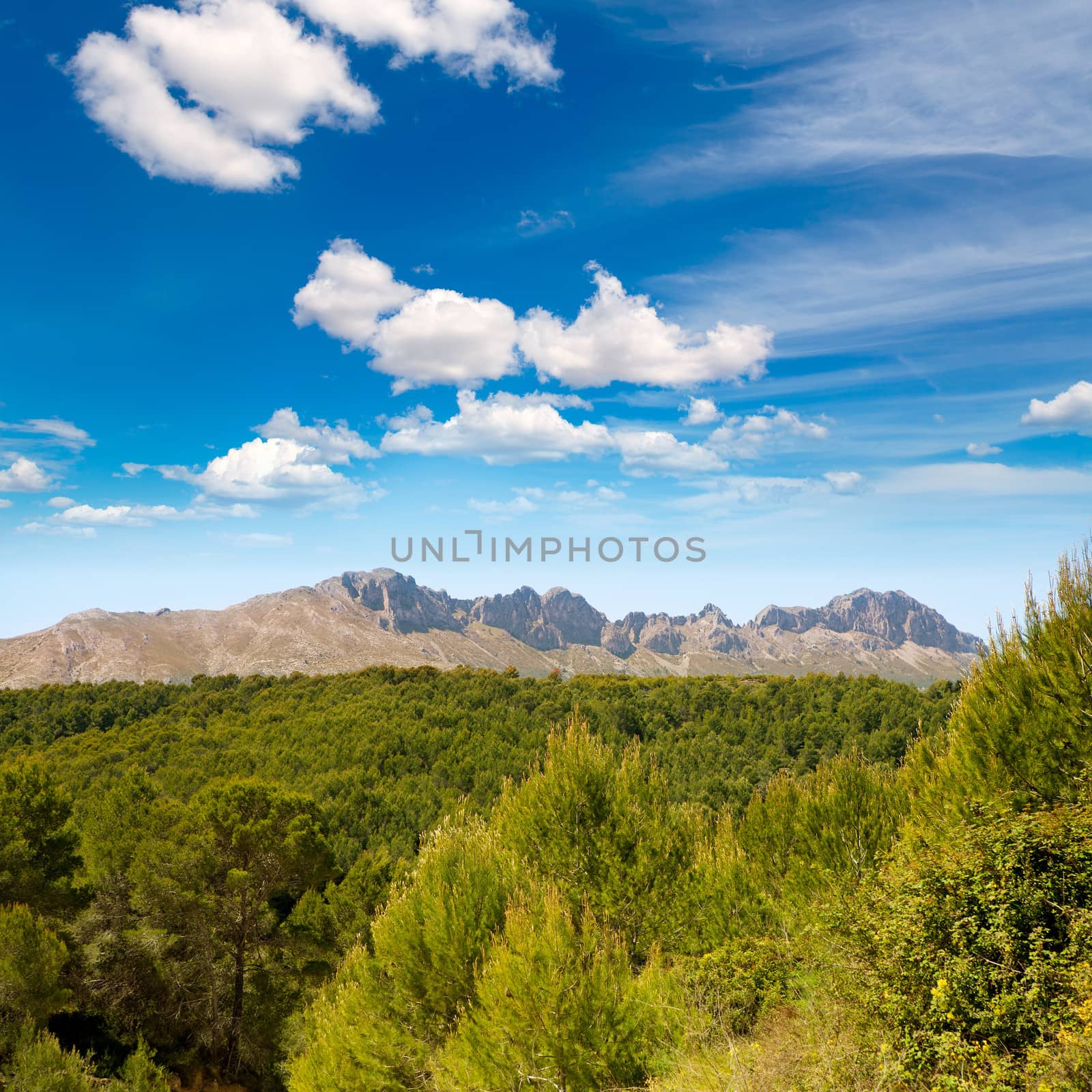 Calpe Alicante sierra de Bernia y Ferrer mountains by lunamarina