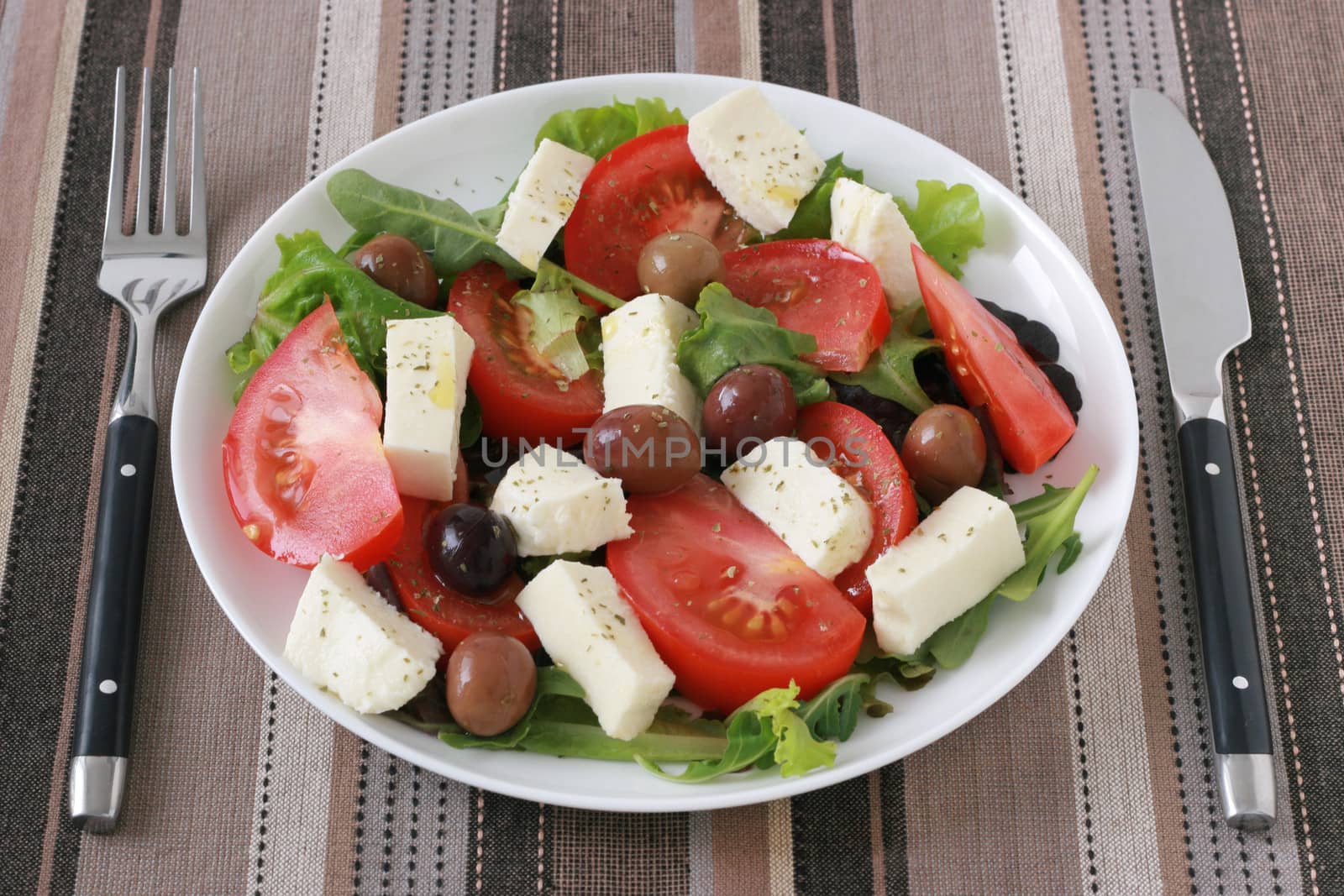 salad with cheese and olives by nataliamylova