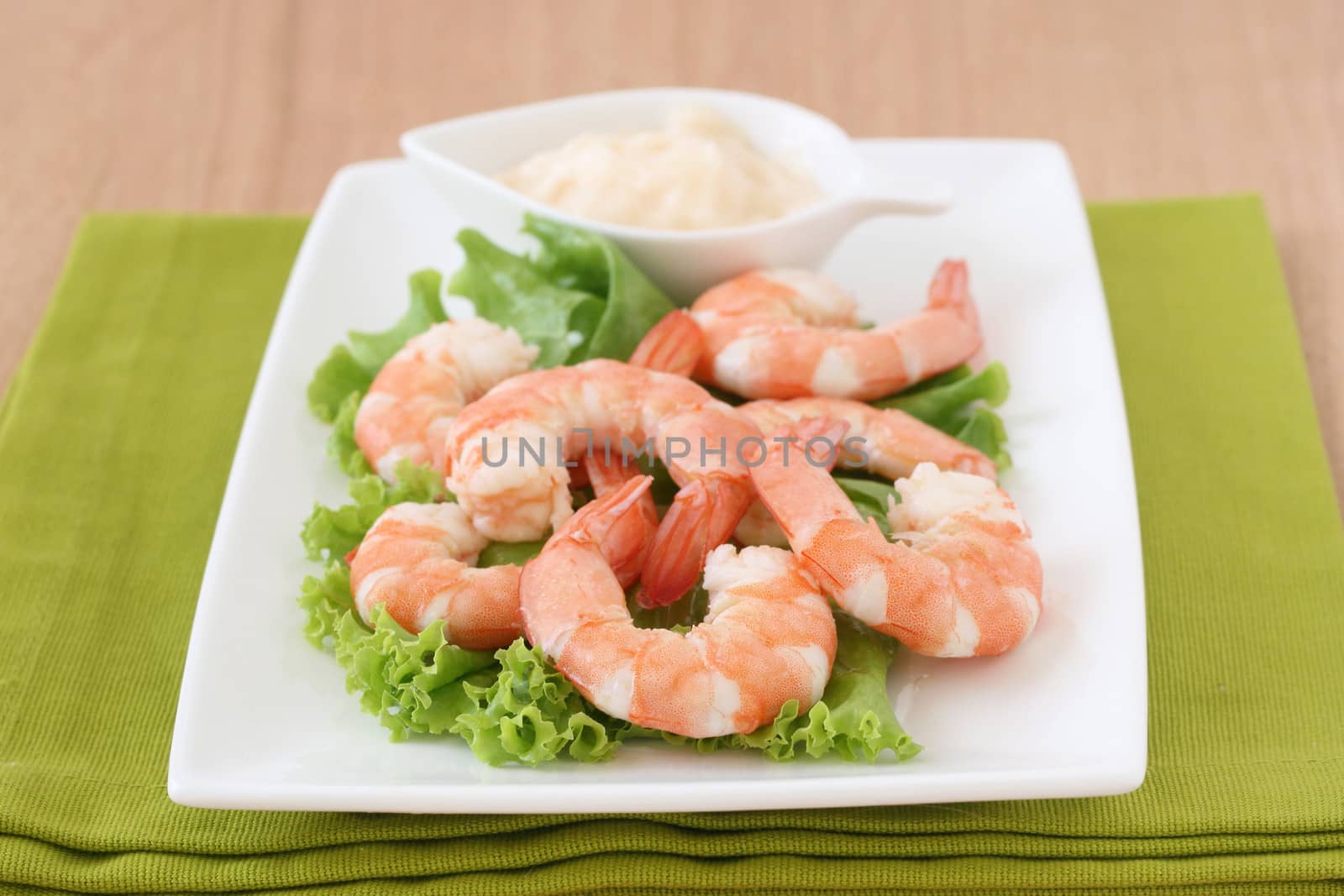 shrimps with sauce