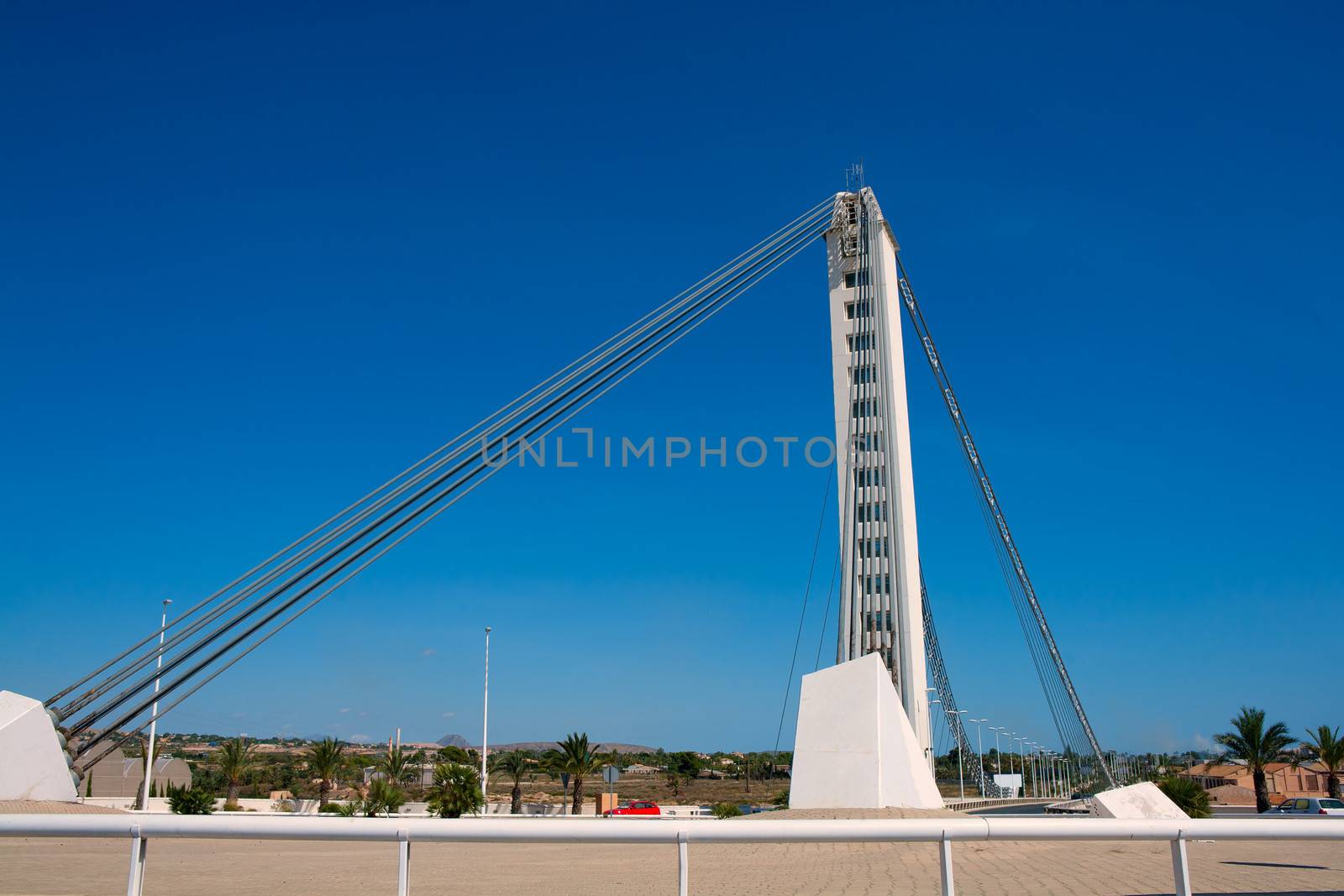 Elche Alicante Bimilenario suspension bridge over Vinalopo by lunamarina
