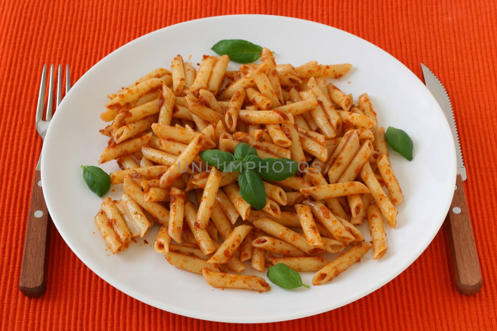 penne with basil