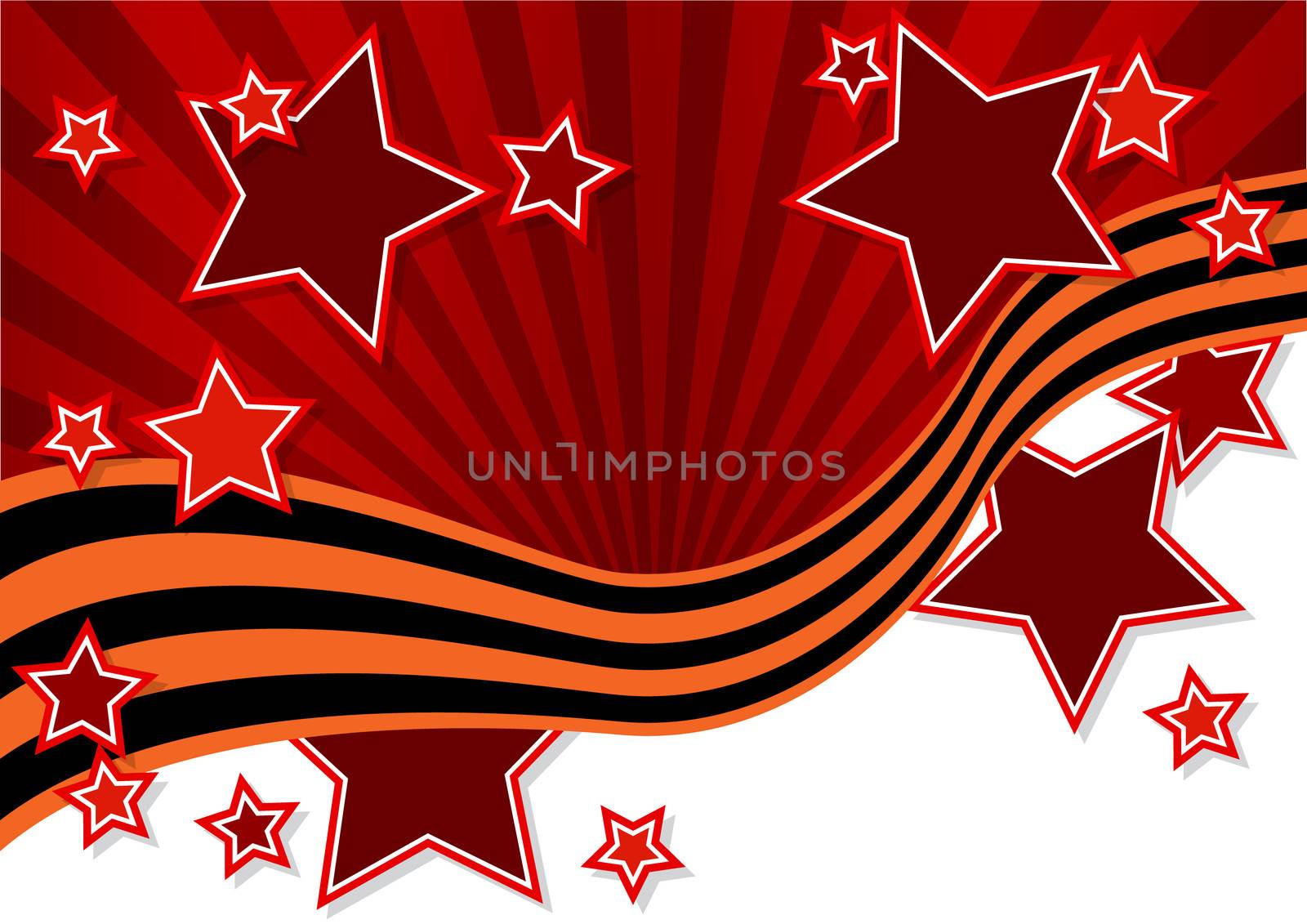 greeting card with red stars by rodakm