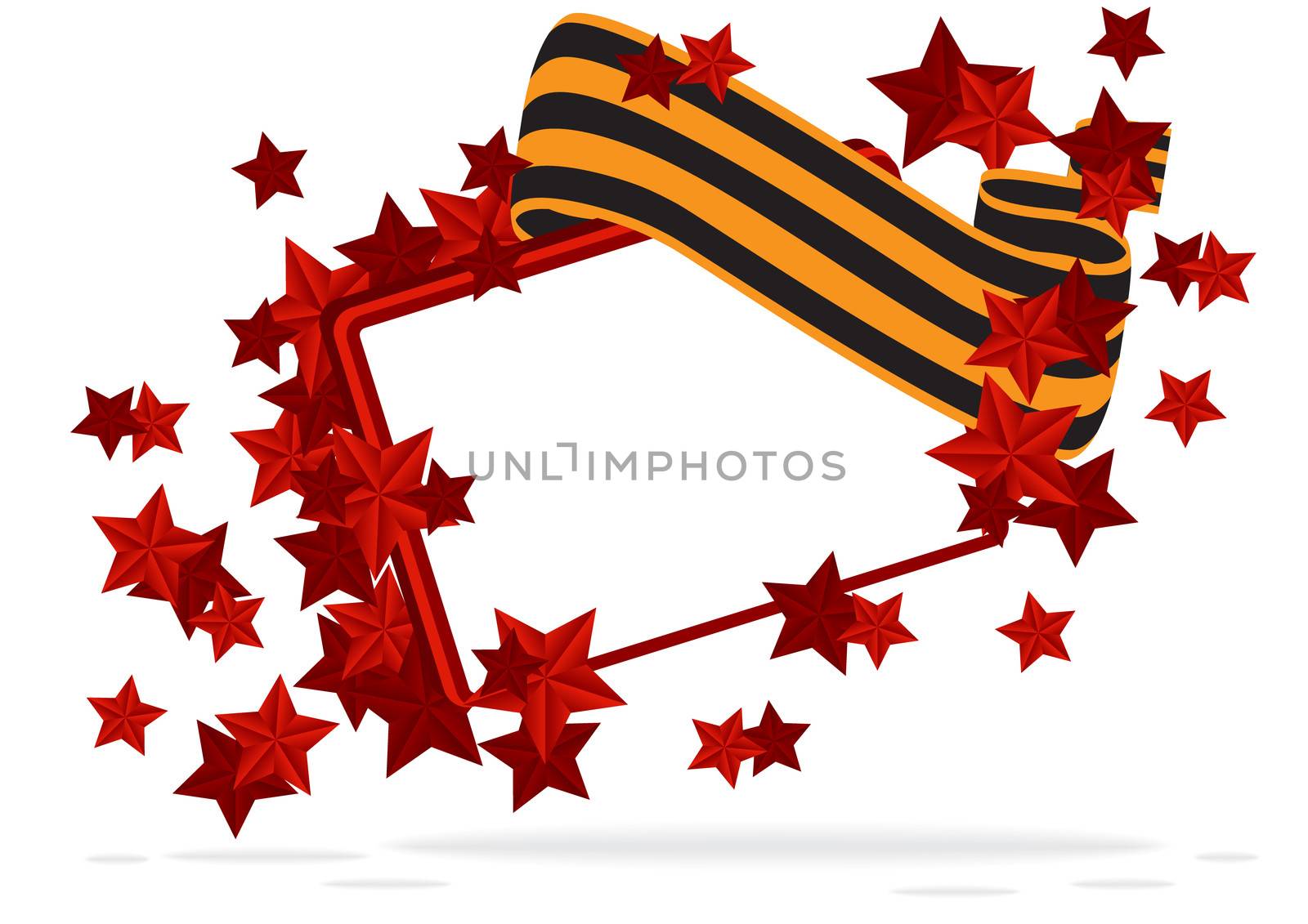 greeting card with red stars by rodakm