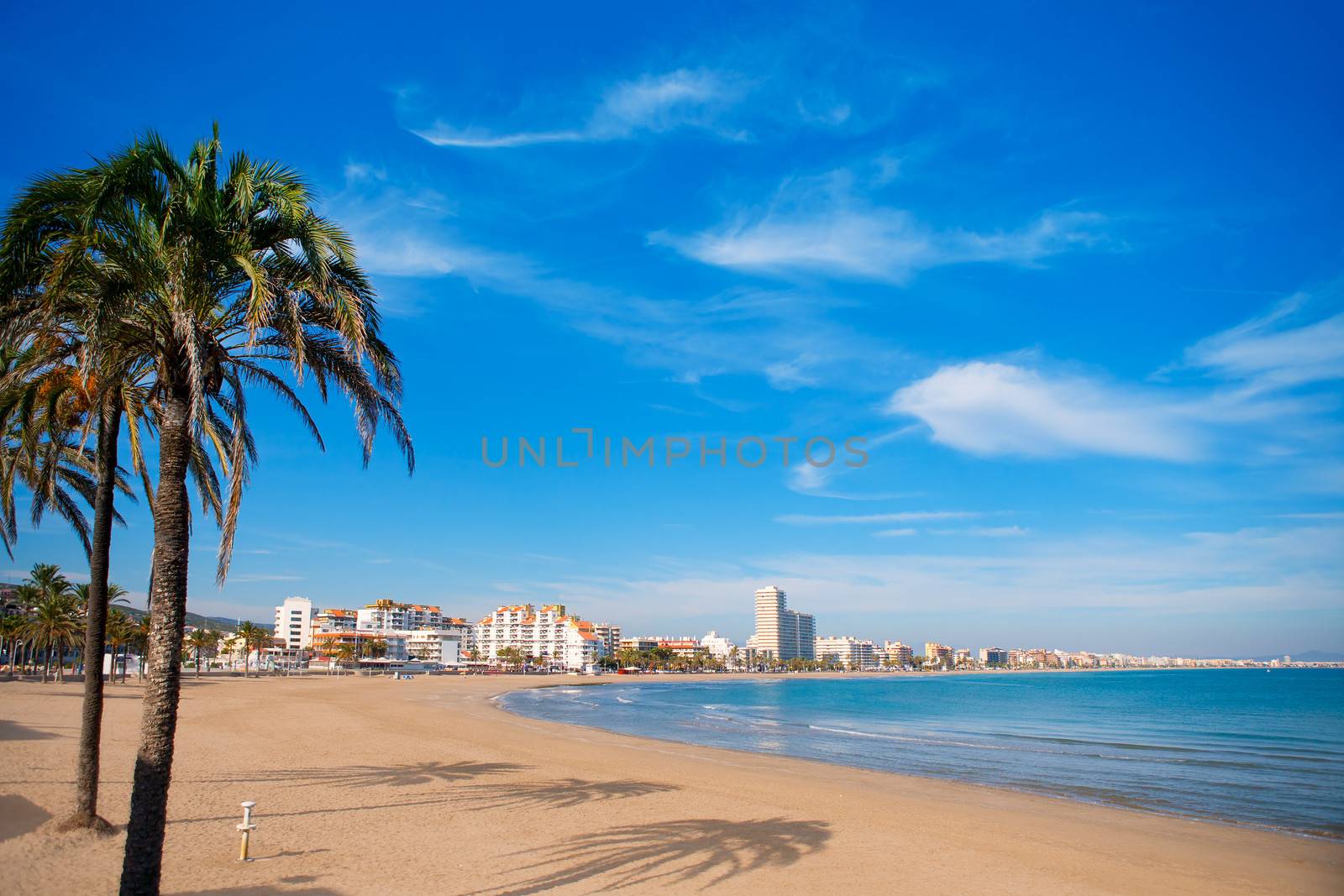 Peniscola beach in Castellon Valencian community of spain