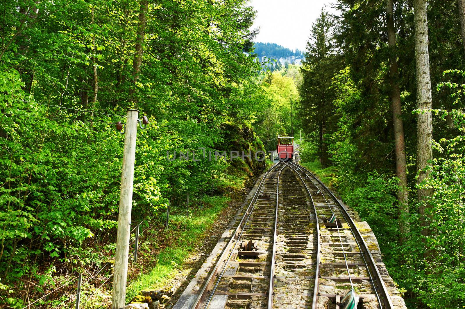 Funicular rail near Reichenbach by haveseen