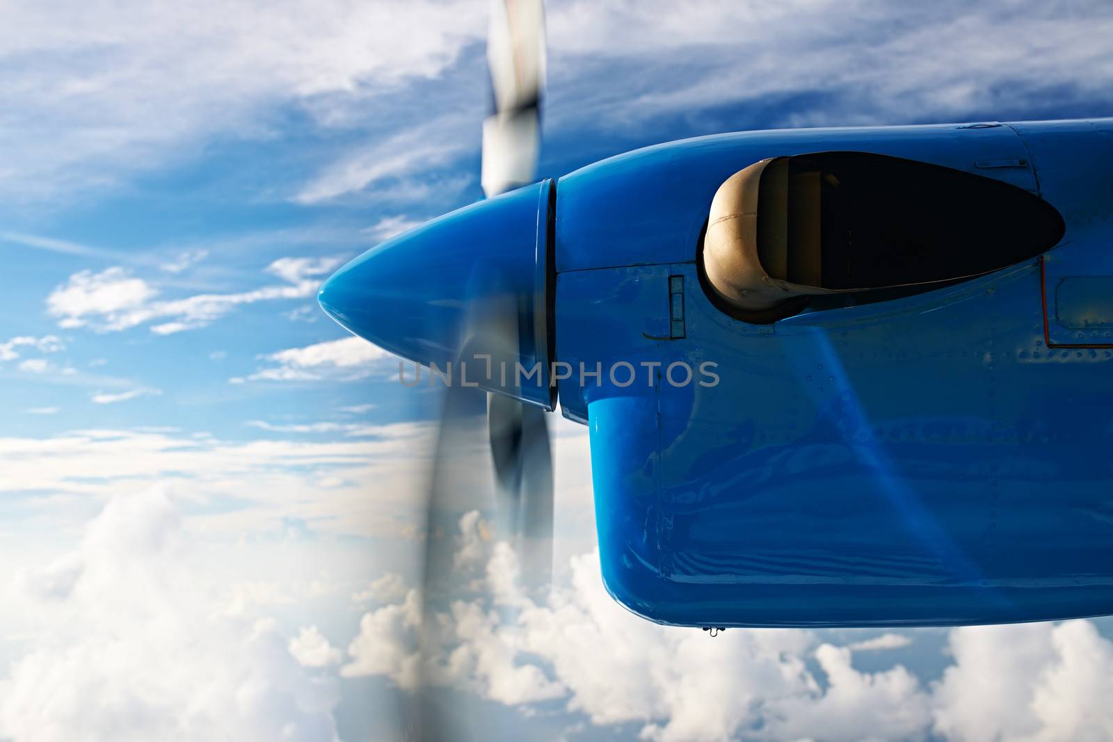 View through seaplane window, Maldives