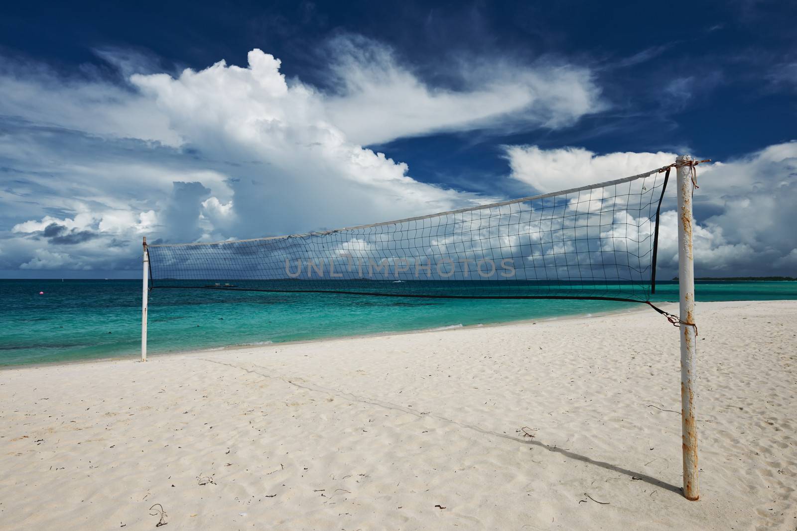 Beautiful beach with Volleyball Net  by haveseen