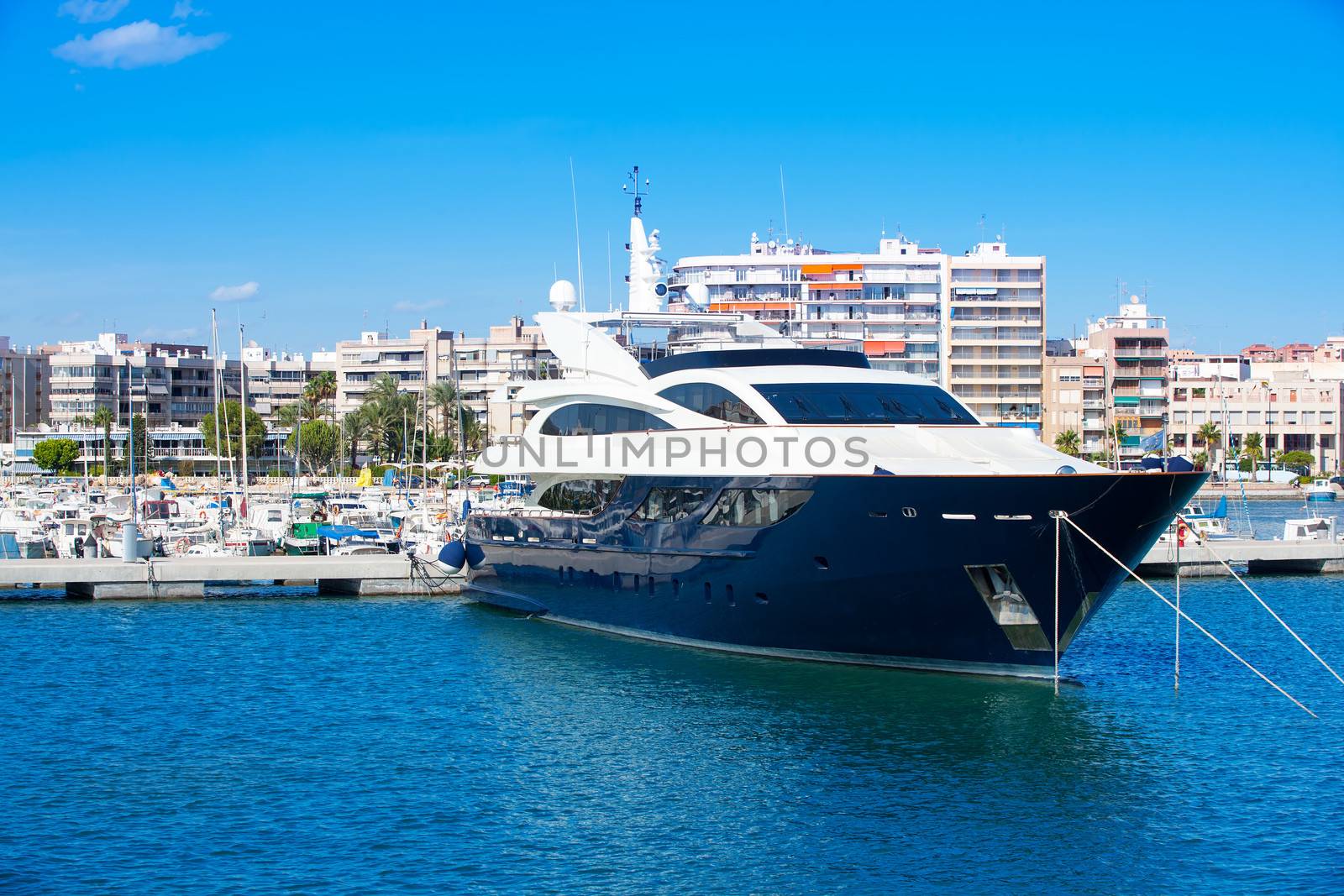 Alicante Santa Pola port marina from valencian Community at spain